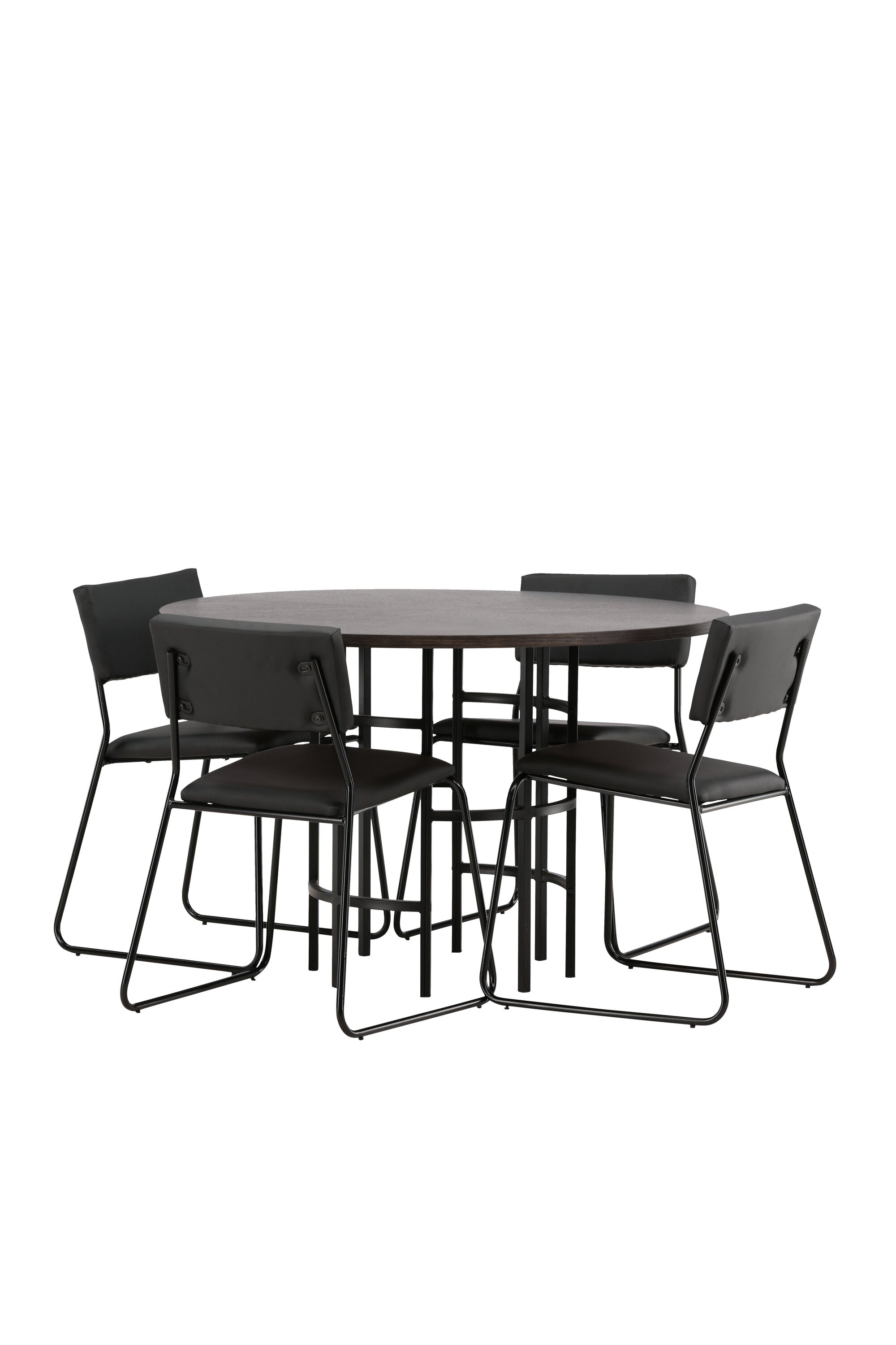 Esszimmerset Copenhagen + Kenth ⌀115cm/4St. in Mocca / Schwarz präsentiert im Onlineshop von KAQTU Design AG. Esszimmerset ist von Venture Home