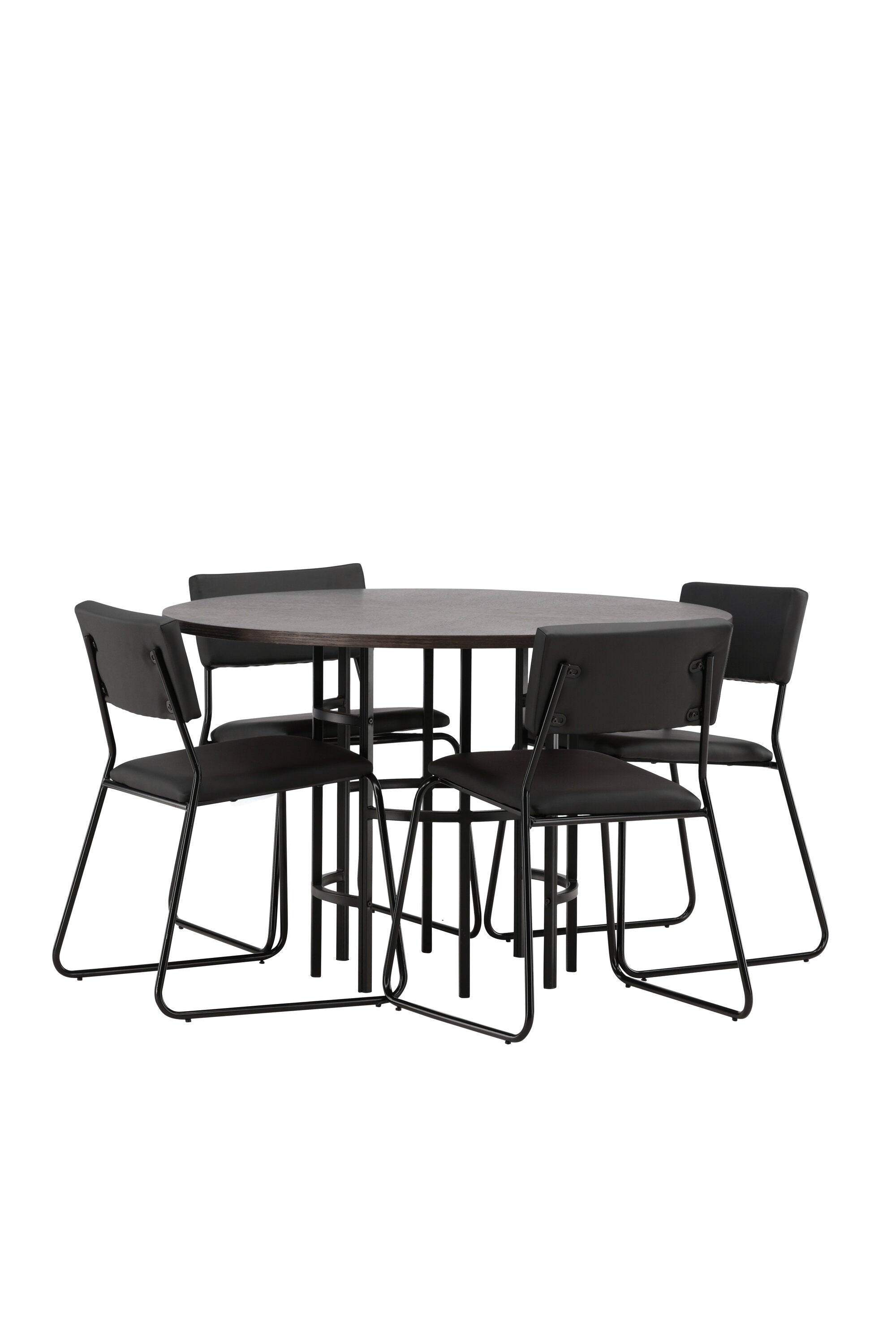 Esszimmerset Copenhagen + Kenth ⌀115cm/4St. in Mocca / Schwarz präsentiert im Onlineshop von KAQTU Design AG. Esszimmerset ist von Venture Home