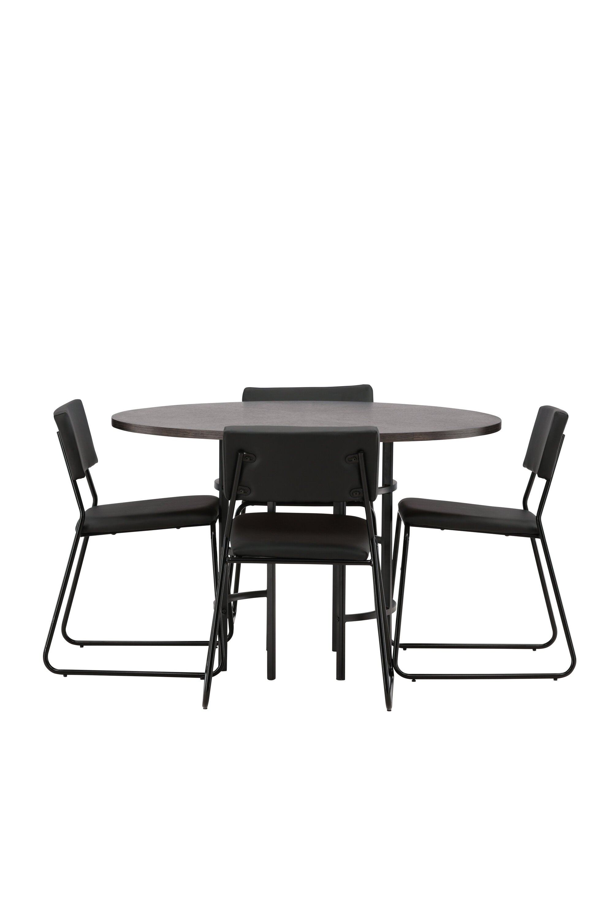 Esszimmerset Copenhagen + Kenth ⌀115cm/4St. in Mocca / Schwarz präsentiert im Onlineshop von KAQTU Design AG. Esszimmerset ist von Venture Home
