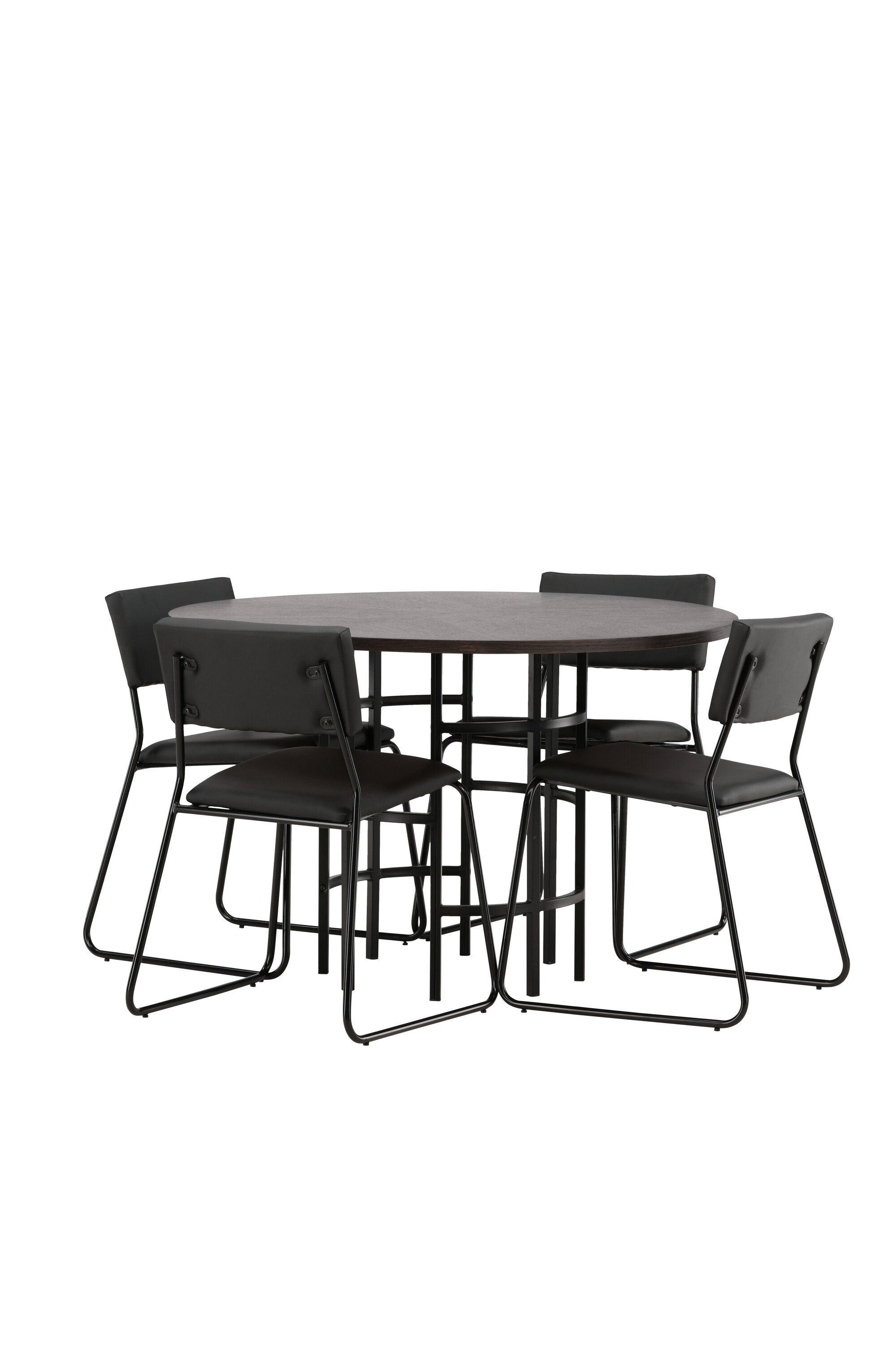 Esszimmerset Copenhagen + Kenth ⌀115cm/4St. in Mocca / Schwarz präsentiert im Onlineshop von KAQTU Design AG. Esszimmerset ist von Venture Home