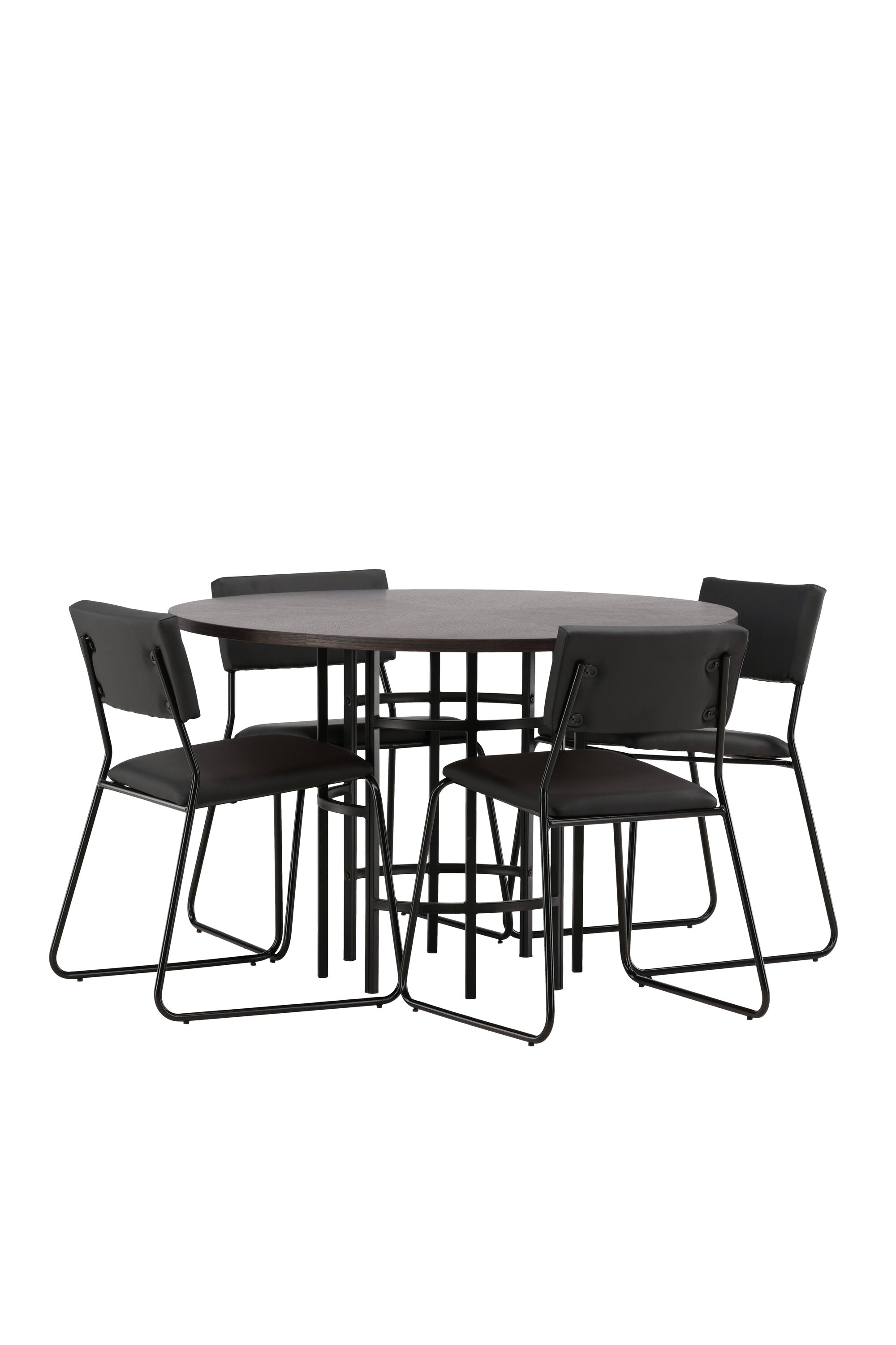 Esszimmerset Copenhagen + Kenth ⌀115cm/4St. in Mocca / Schwarz präsentiert im Onlineshop von KAQTU Design AG. Esszimmerset ist von Venture Home