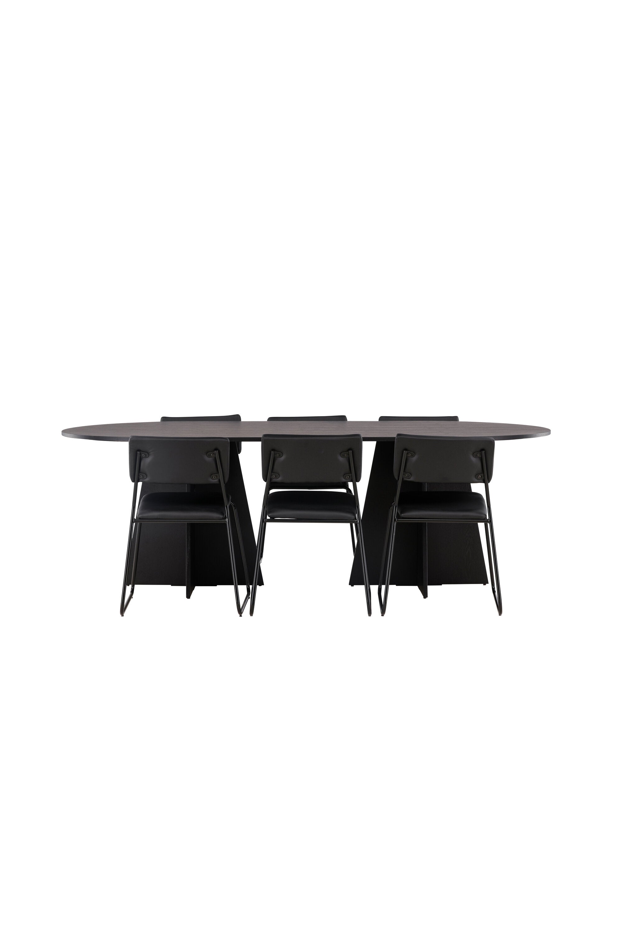 Bootcut Esszimmerset + Kenth 230cm/6St. in Schwarz präsentiert im Onlineshop von KAQTU Design AG. Esszimmerset ist von Venture Home