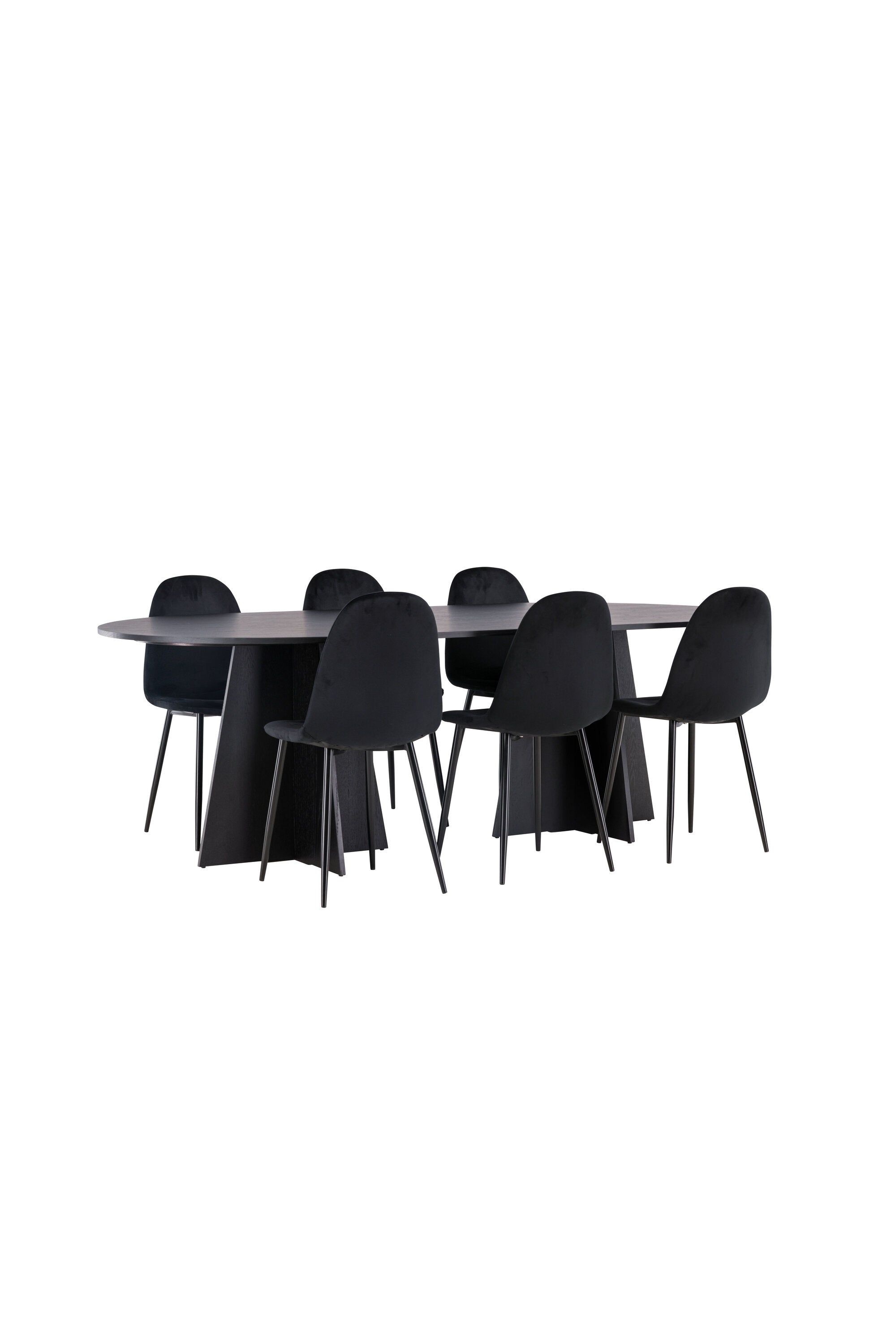 Bootcut Esszimmerset + Polar 230cm/6St. in Schwarz präsentiert im Onlineshop von KAQTU Design AG. Esszimmerset ist von Venture Home