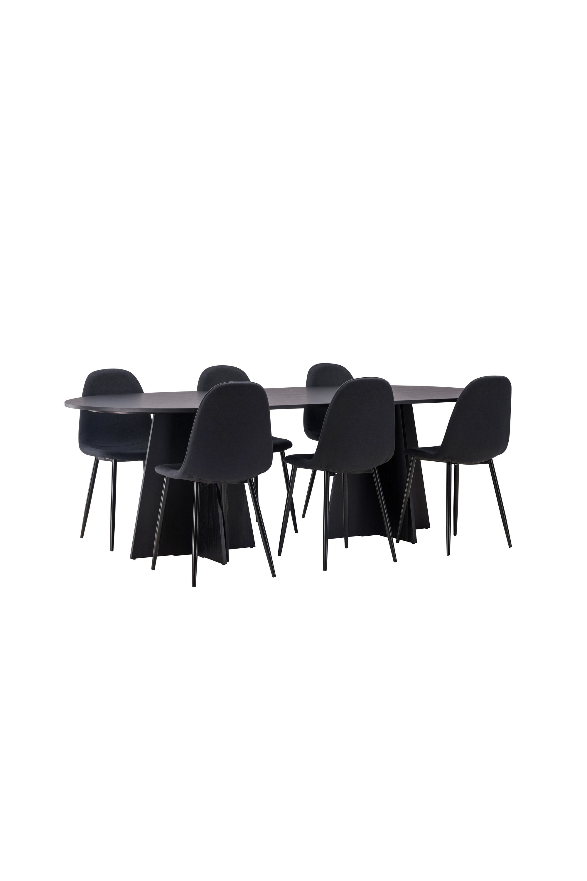 Bootcut Esszimmerset + Polar 230cm/6St. in Schwarz präsentiert im Onlineshop von KAQTU Design AG. Esszimmerset ist von Venture Home