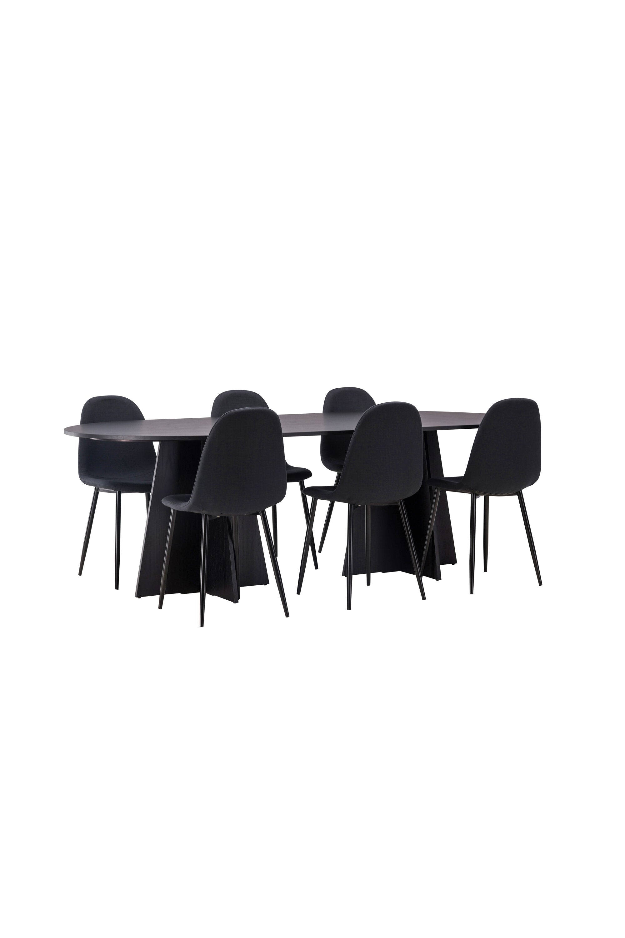 Bootcut Esszimmerset + Polar 230cm/6St. in Schwarz präsentiert im Onlineshop von KAQTU Design AG. Esszimmerset ist von Venture Home