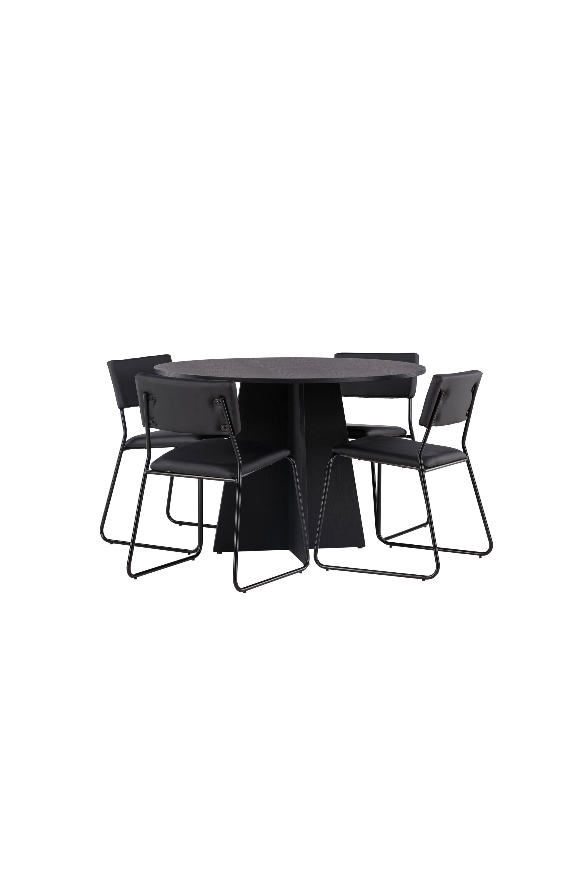 Bootcut Esszimmerset + Kenth ⌀110cm/4St. in Schwarz präsentiert im Onlineshop von KAQTU Design AG. Esszimmerset ist von Venture Home