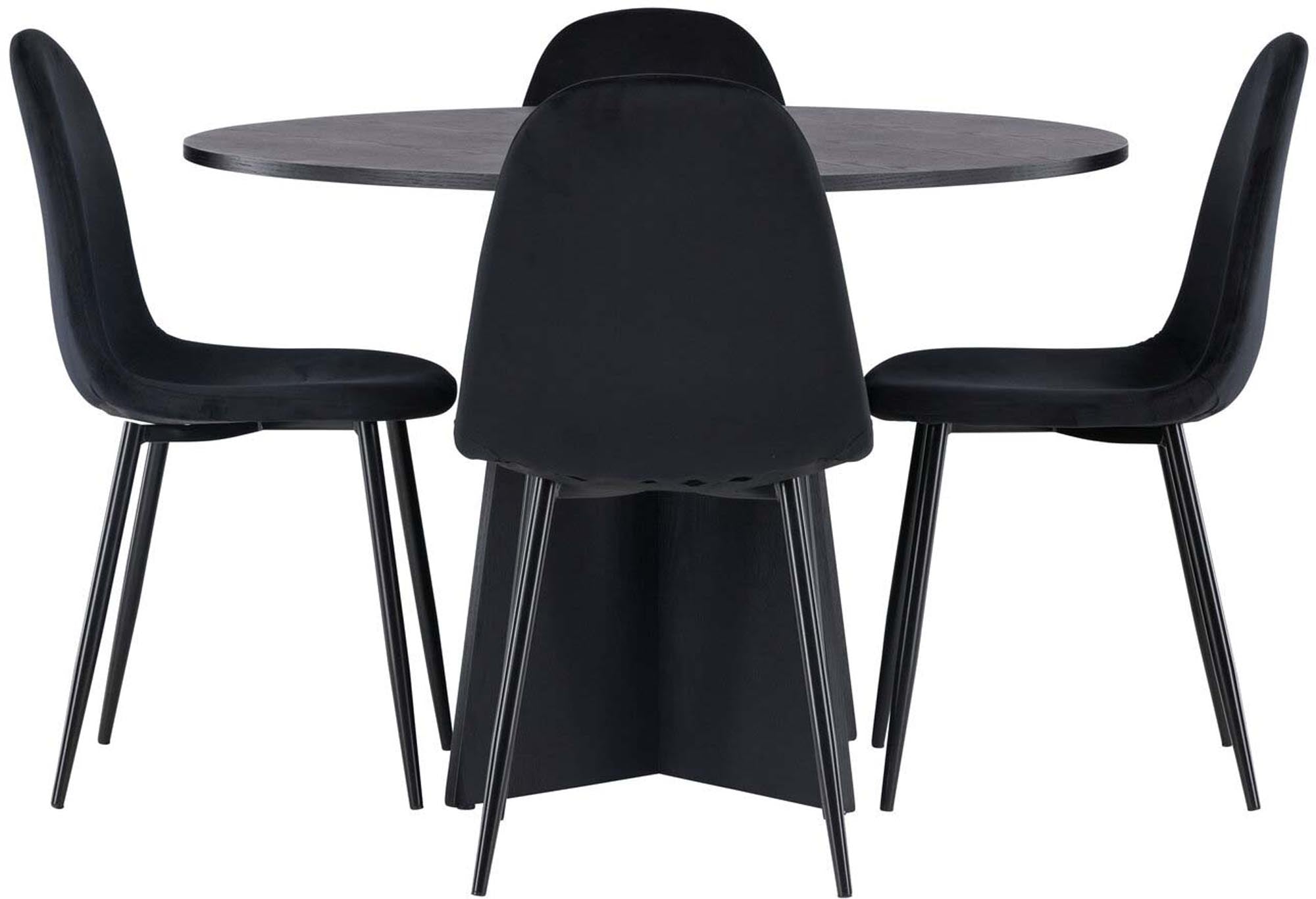 Elegantes Bootcut Esszimmerset mit Polar Tisch und 4 Stühlen.