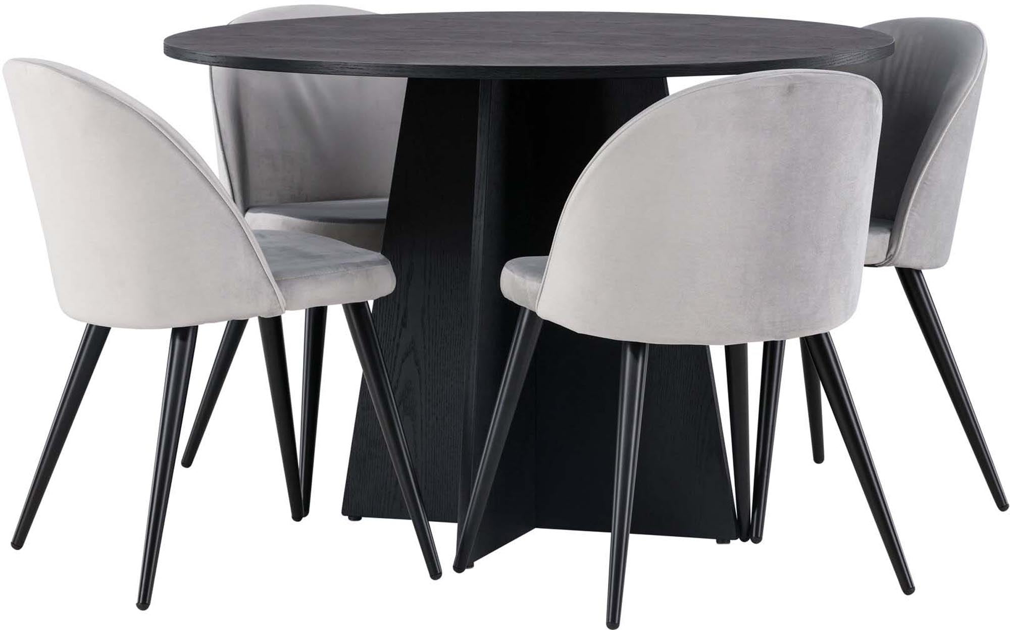 Luxuriöses Bootcut Esszimmerset mit Velvet-Tisch für edles Ambiente.