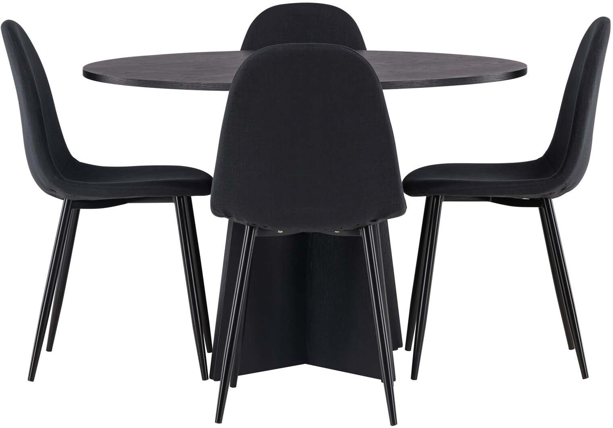 Venture Home Esszimmerset: Bootcut Tisch & 4 Polar Stühle, modern.