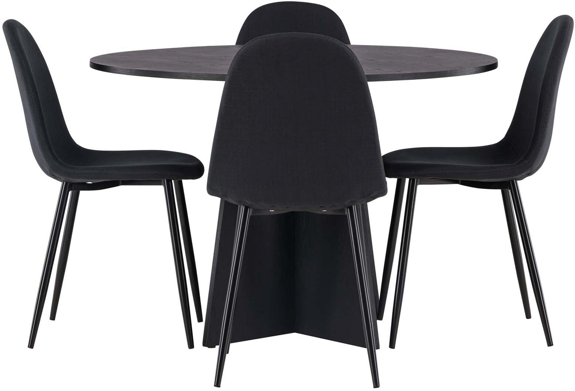 Venture Home Esszimmerset: Bootcut Tisch & 4 Polar Stühle, modern.