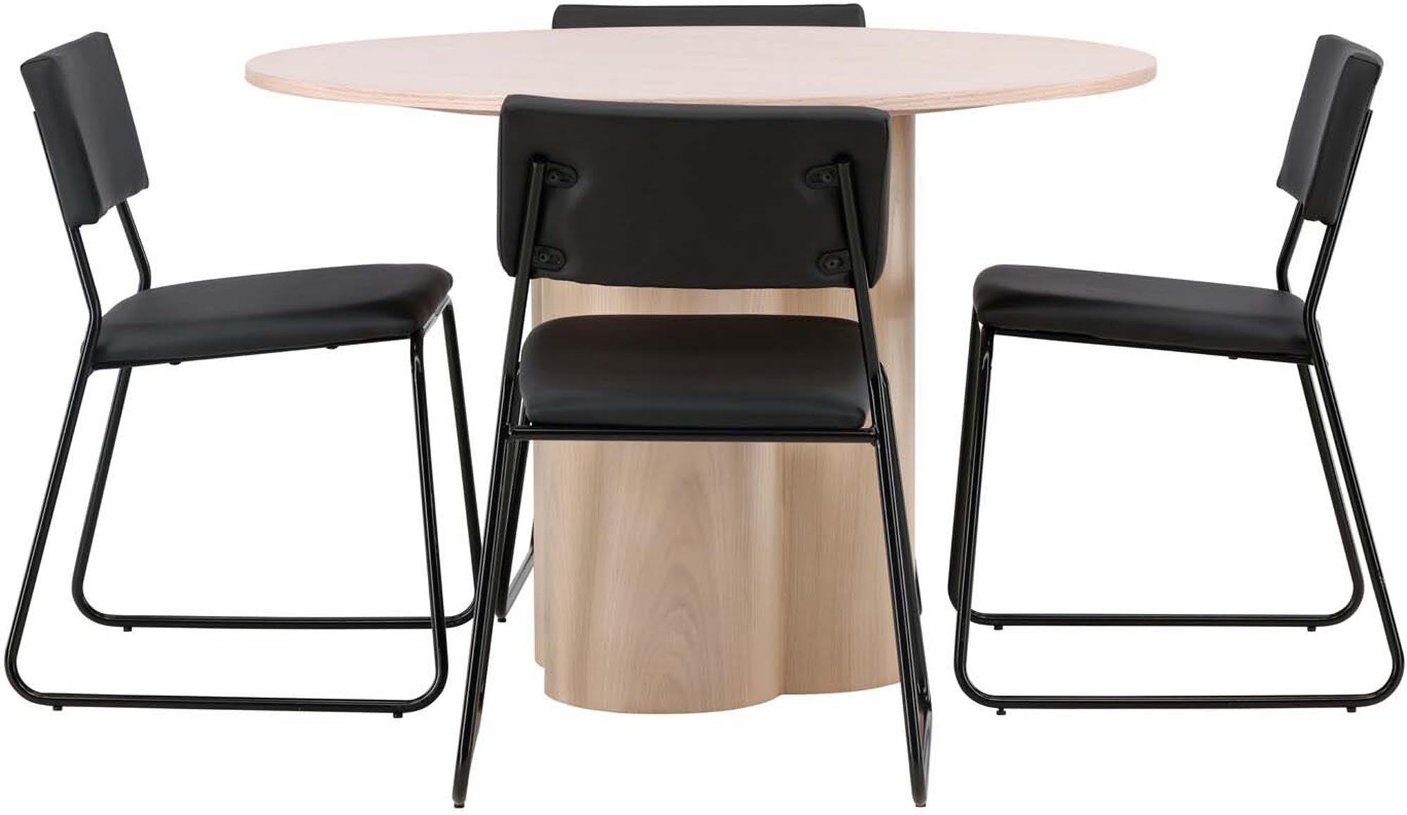 Modernes Olivia Set: Kenth Tisch 110cm & 4 Stühle von Venture Home.