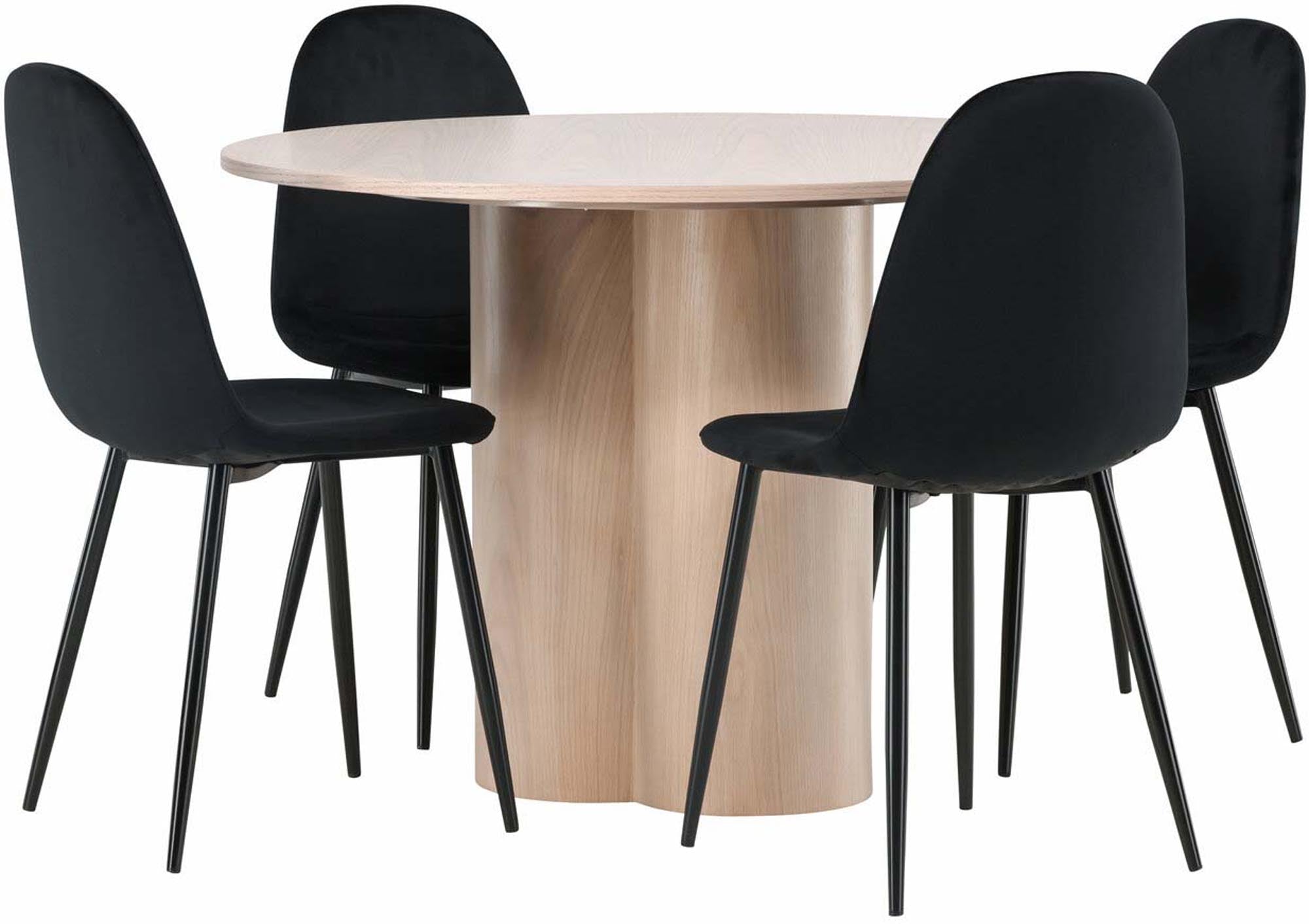 Stilvolles Olivia Esszimmer Set mit Polar Tisch und 4 Stühlen.