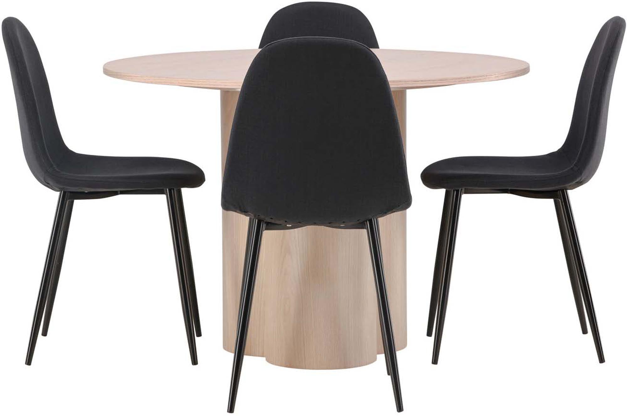 Modernes Olivia Esszimmer Set mit Polar Tisch und 4 Stühlen.