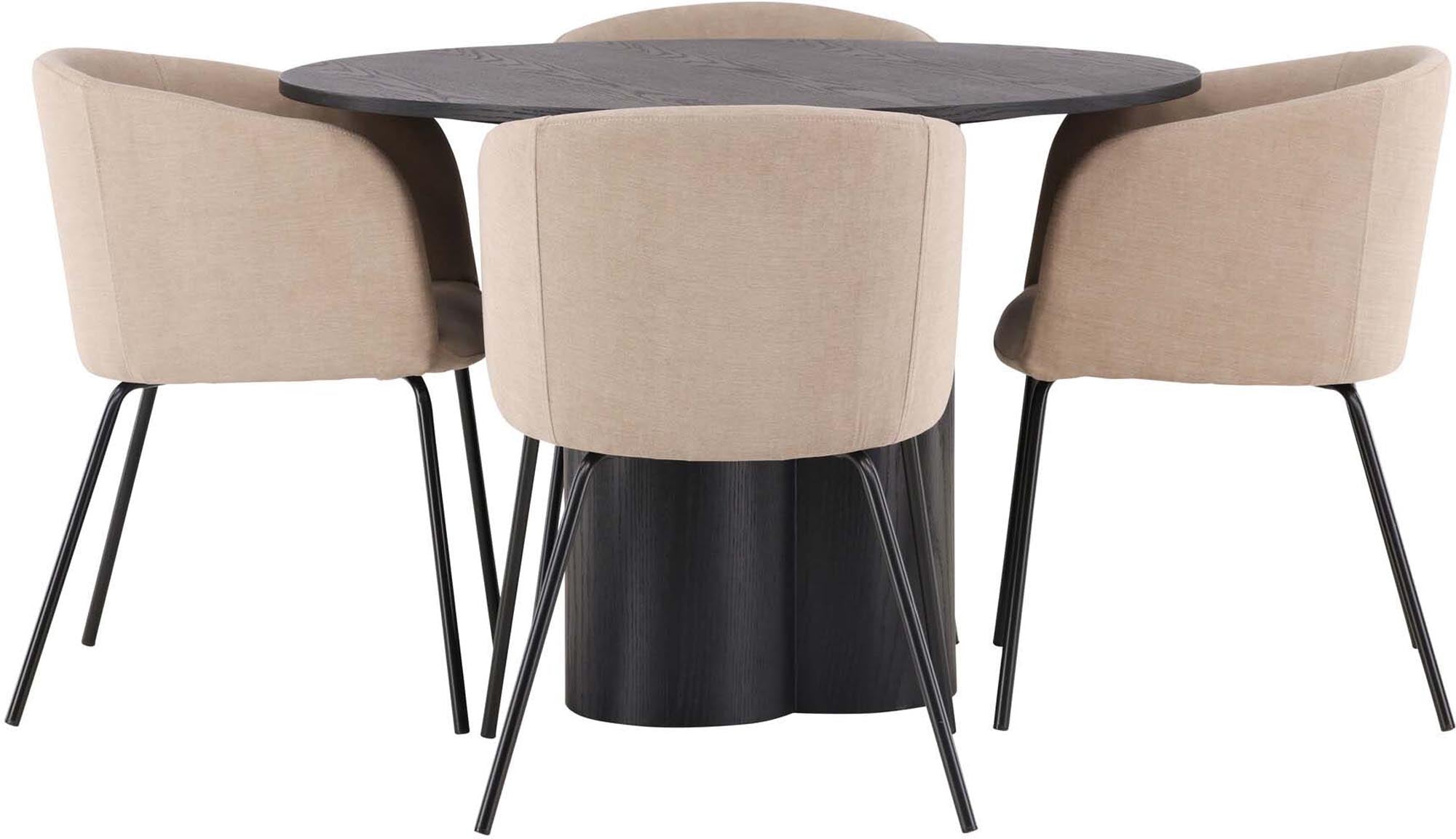 Entdecken Sie das stilvolle Olivia Esszimmer Set + Berit ⌀110cm/4St. von Venture Home. Eleganter Esstisch und bequeme Stühle für Ihr Esszimmer.