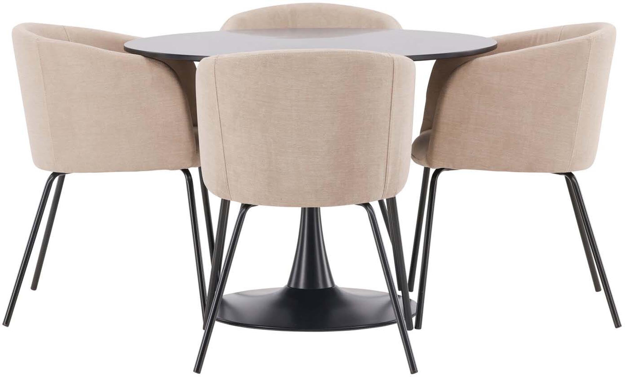 Modernes Glade Esszimmerset, 100cm Tisch, 4 Stühle von Venture Home.