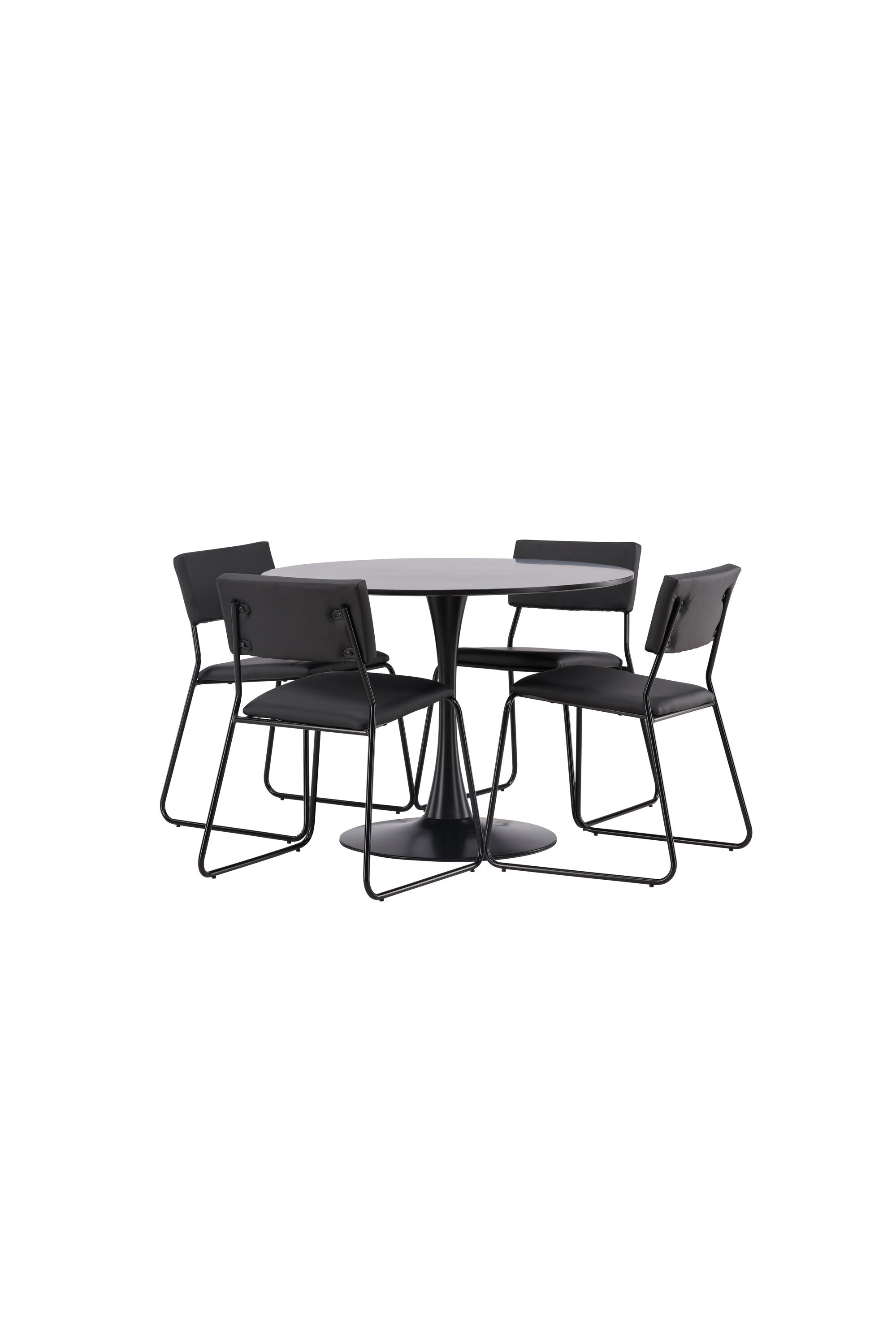 Glade Esszimmerset + Kenth ⌀100cm/4St. in Schwarz präsentiert im Onlineshop von KAQTU Design AG. Esszimmerset ist von Venture Home