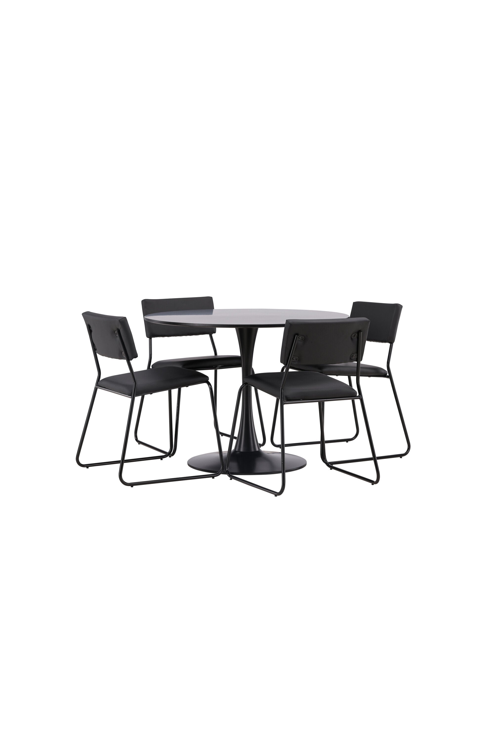 Glade Esszimmerset + Kenth ⌀100cm/4St. in Schwarz präsentiert im Onlineshop von KAQTU Design AG. Esszimmerset ist von Venture Home