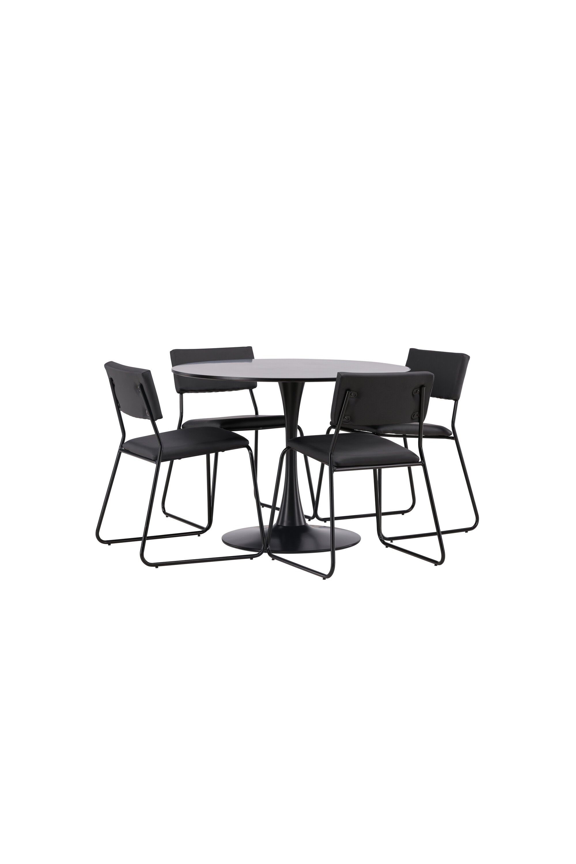 Glade Esszimmerset + Kenth ⌀100cm/4St. in Schwarz präsentiert im Onlineshop von KAQTU Design AG. Esszimmerset ist von Venture Home