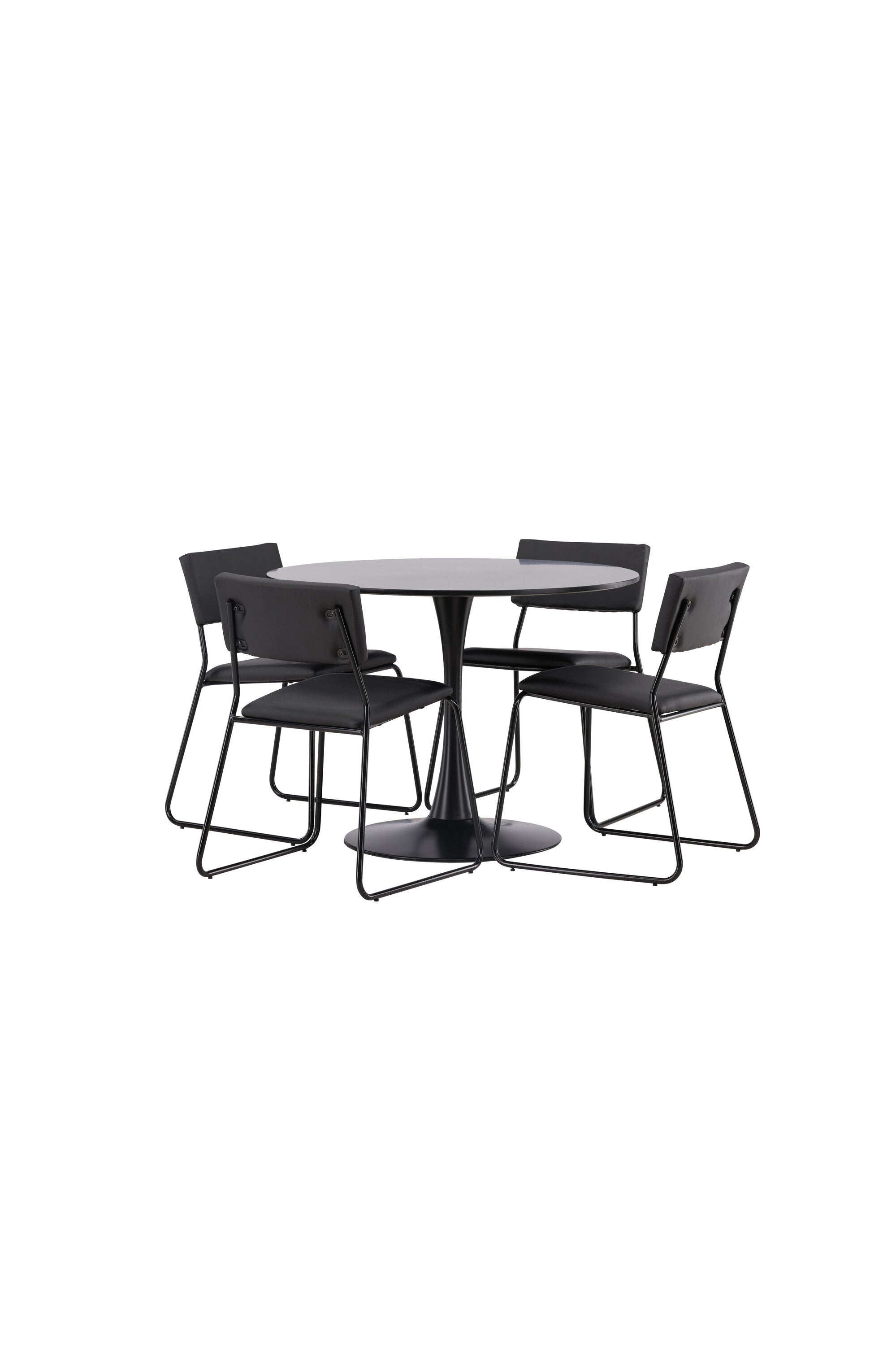 Glade Esszimmerset + Kenth ⌀100cm/4St. in Schwarz präsentiert im Onlineshop von KAQTU Design AG. Esszimmerset ist von Venture Home