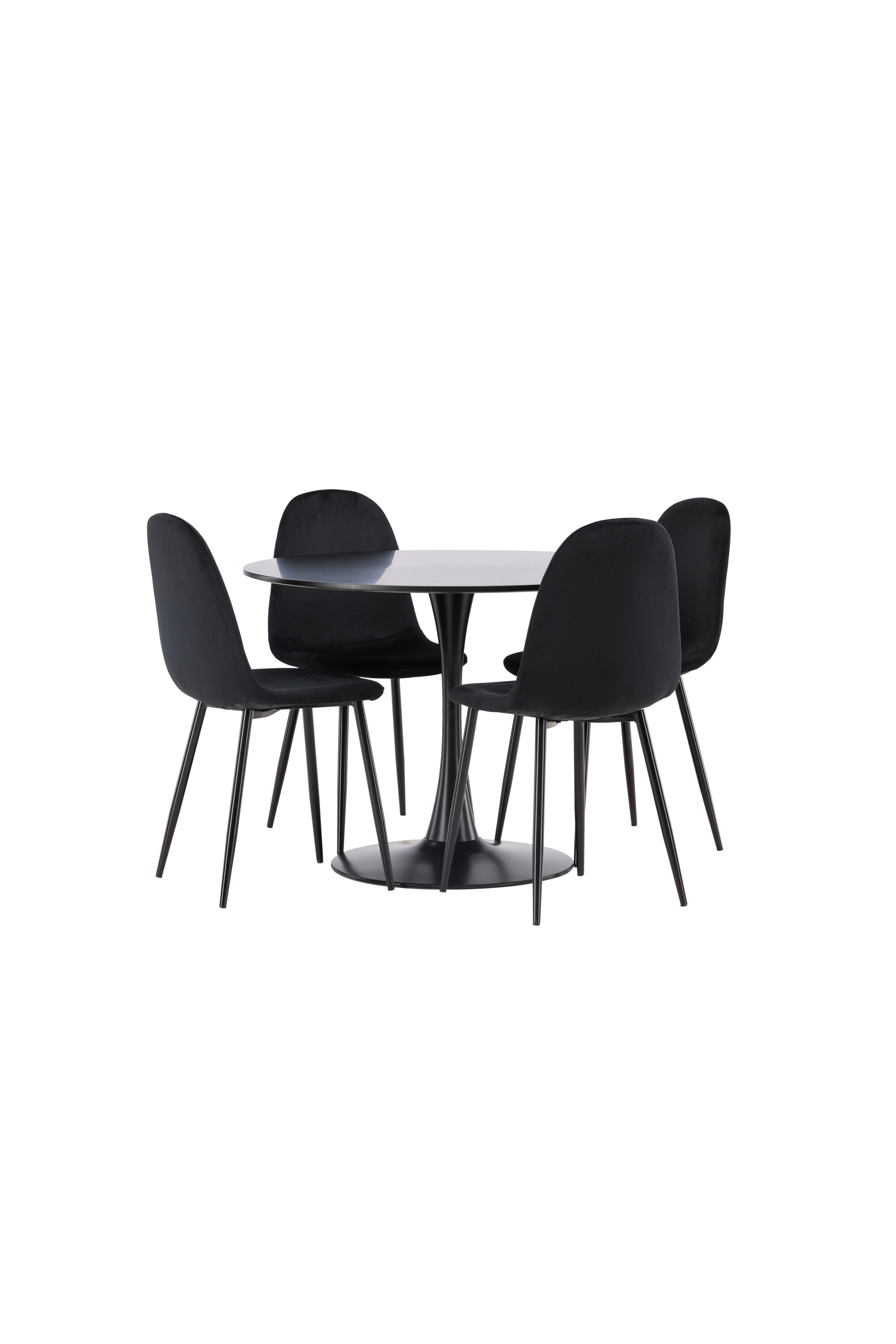 Glade Esszimmerset + Polar ⌀100cm/4St. in Schwarz präsentiert im Onlineshop von KAQTU Design AG. Esszimmerset ist von Venture Home