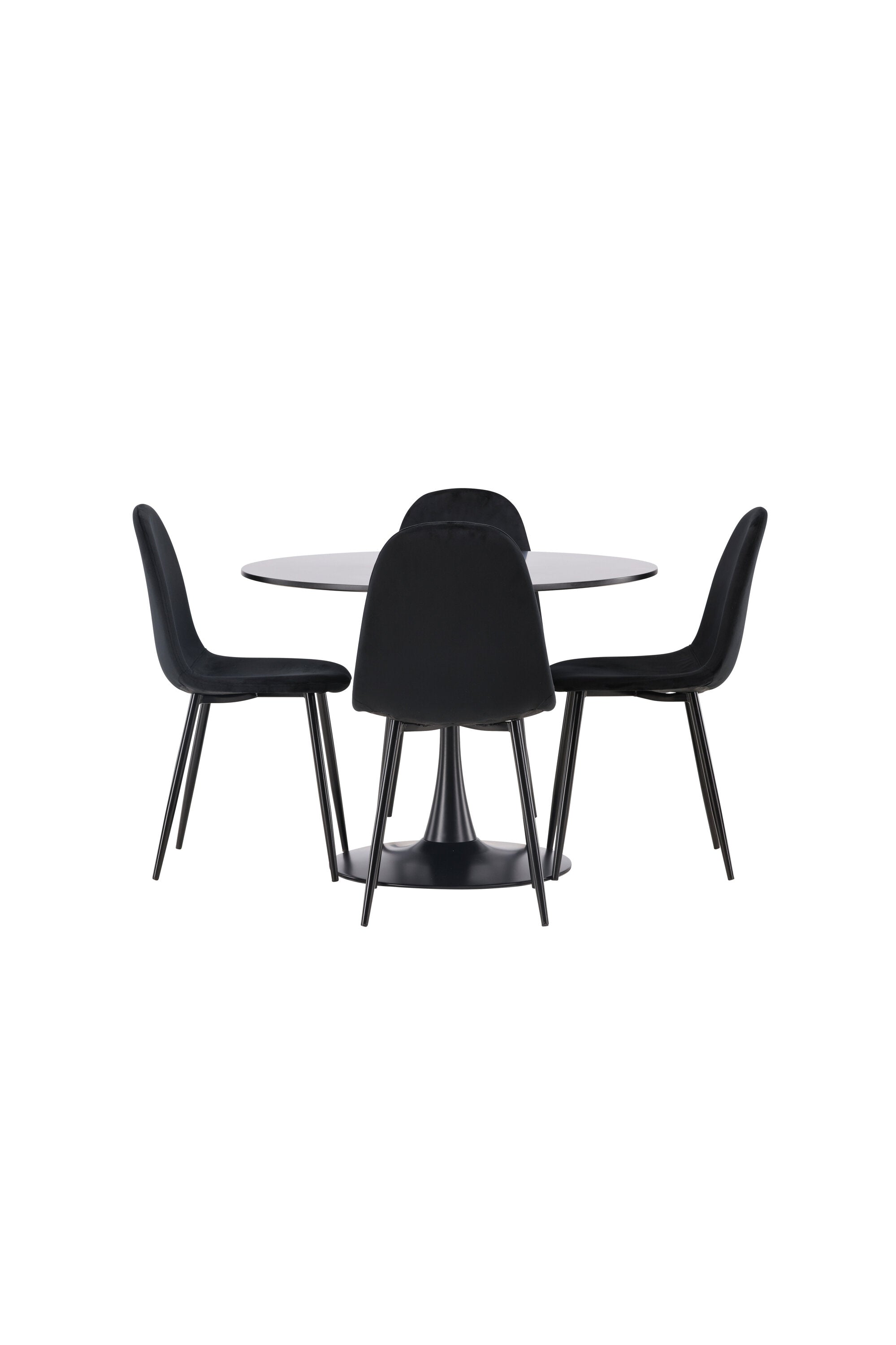 Glade Esszimmerset + Polar ⌀100cm/4St. in Schwarz präsentiert im Onlineshop von KAQTU Design AG. Esszimmerset ist von Venture Home