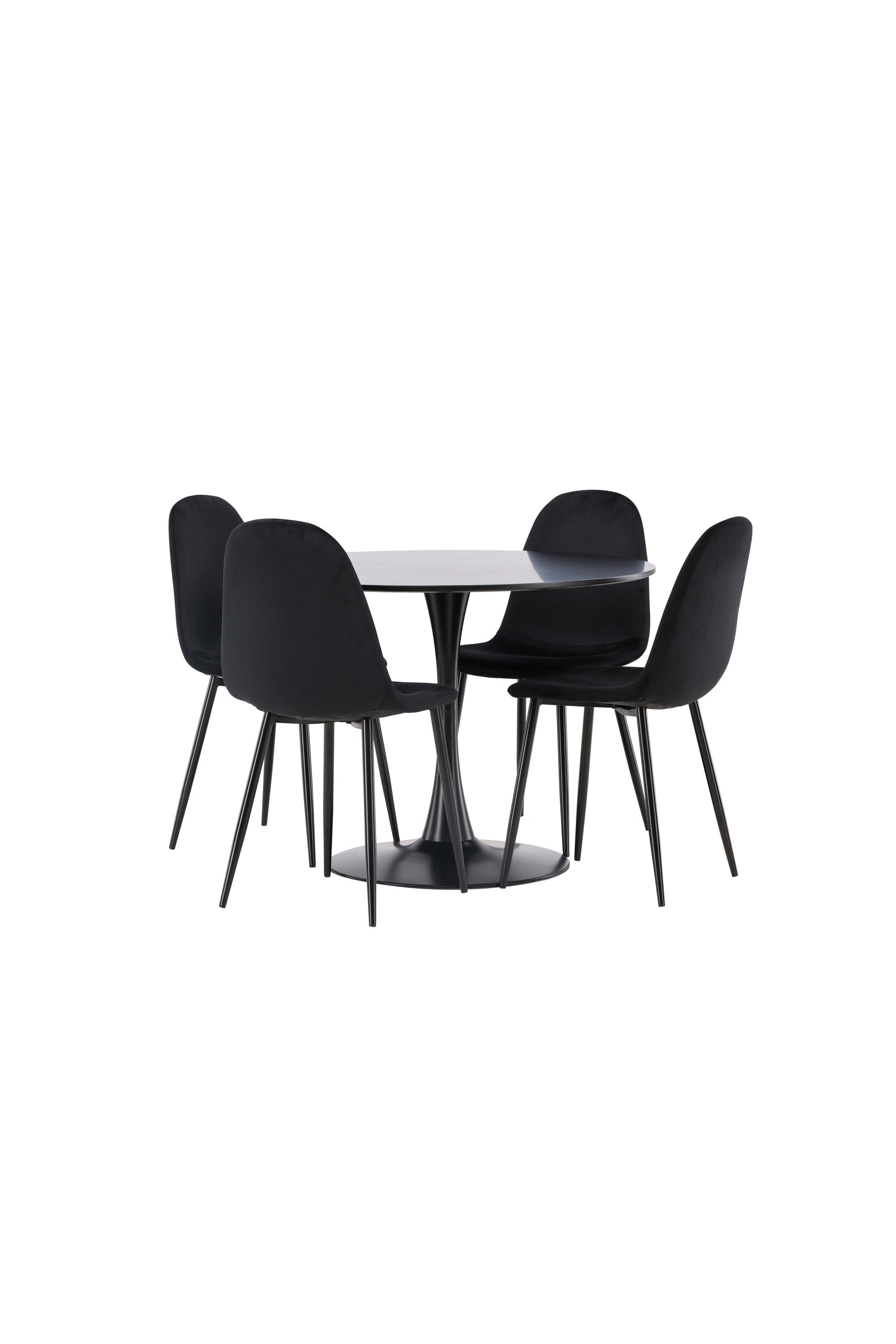Glade Esszimmerset + Polar ⌀100cm/4St. in Schwarz präsentiert im Onlineshop von KAQTU Design AG. Esszimmerset ist von Venture Home