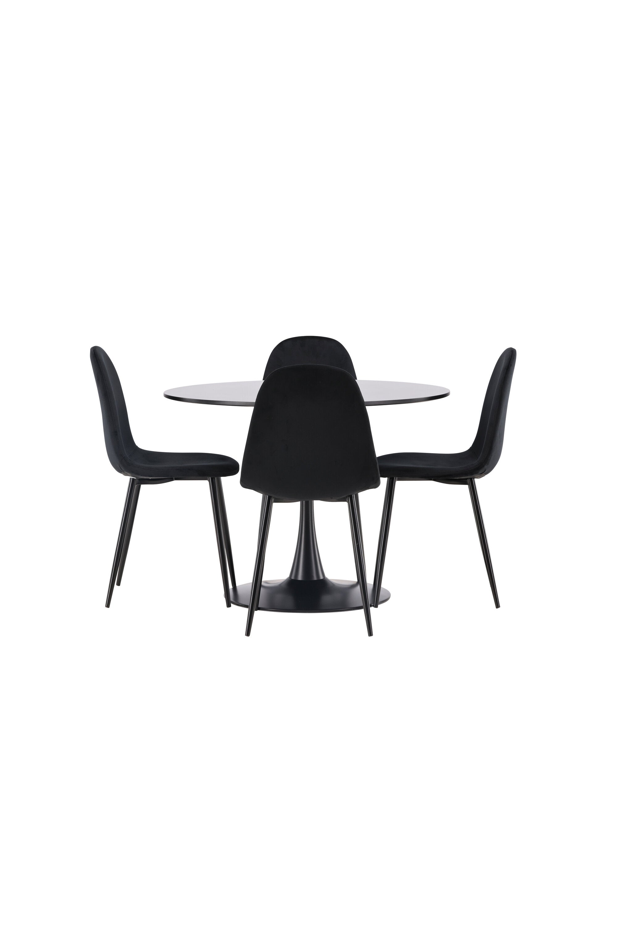 Glade Esszimmerset + Polar ⌀100cm/4St. in Schwarz präsentiert im Onlineshop von KAQTU Design AG. Esszimmerset ist von Venture Home