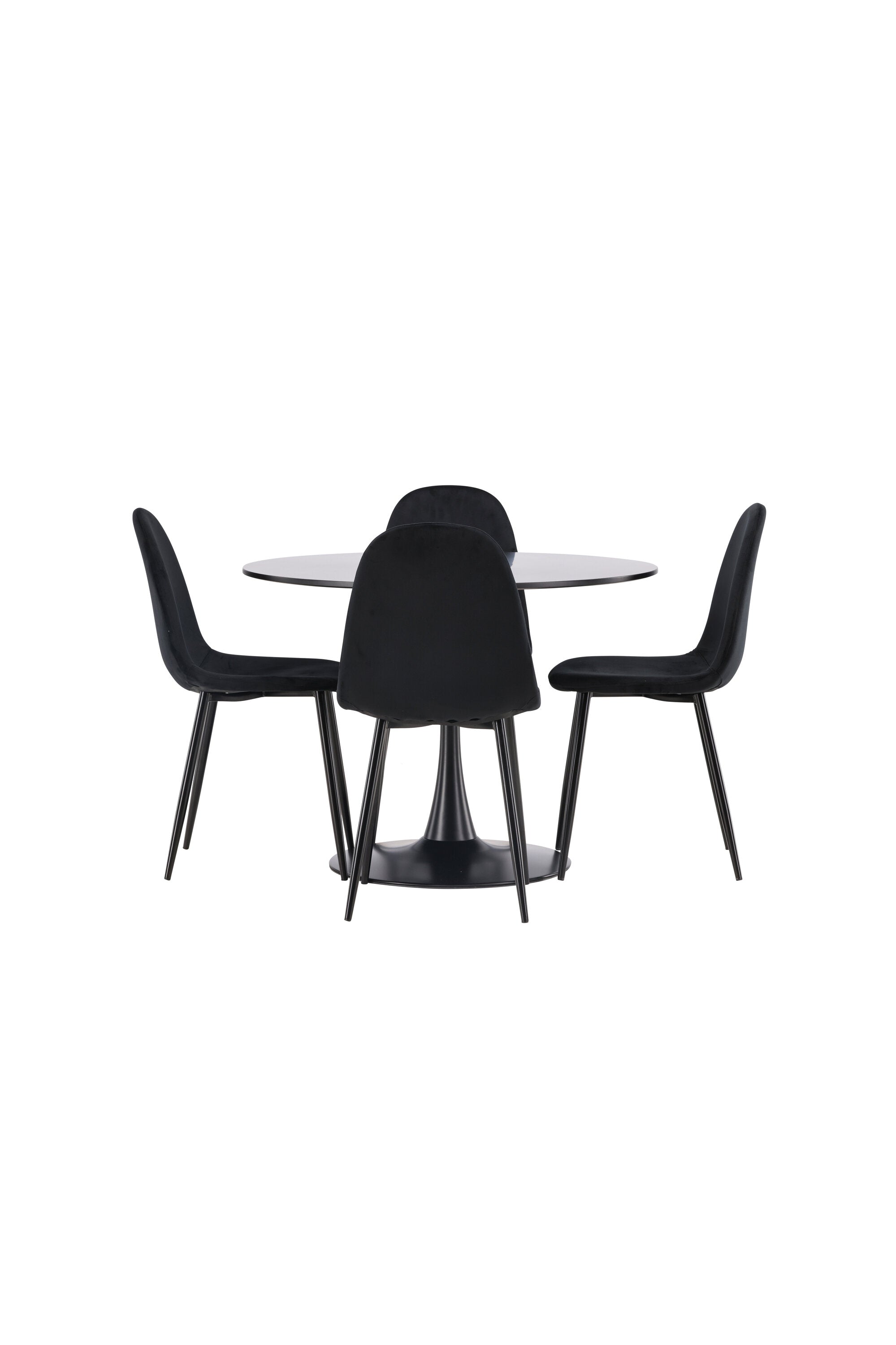 Glade Esszimmerset + Polar ⌀100cm/4St. in Schwarz präsentiert im Onlineshop von KAQTU Design AG. Esszimmerset ist von Venture Home