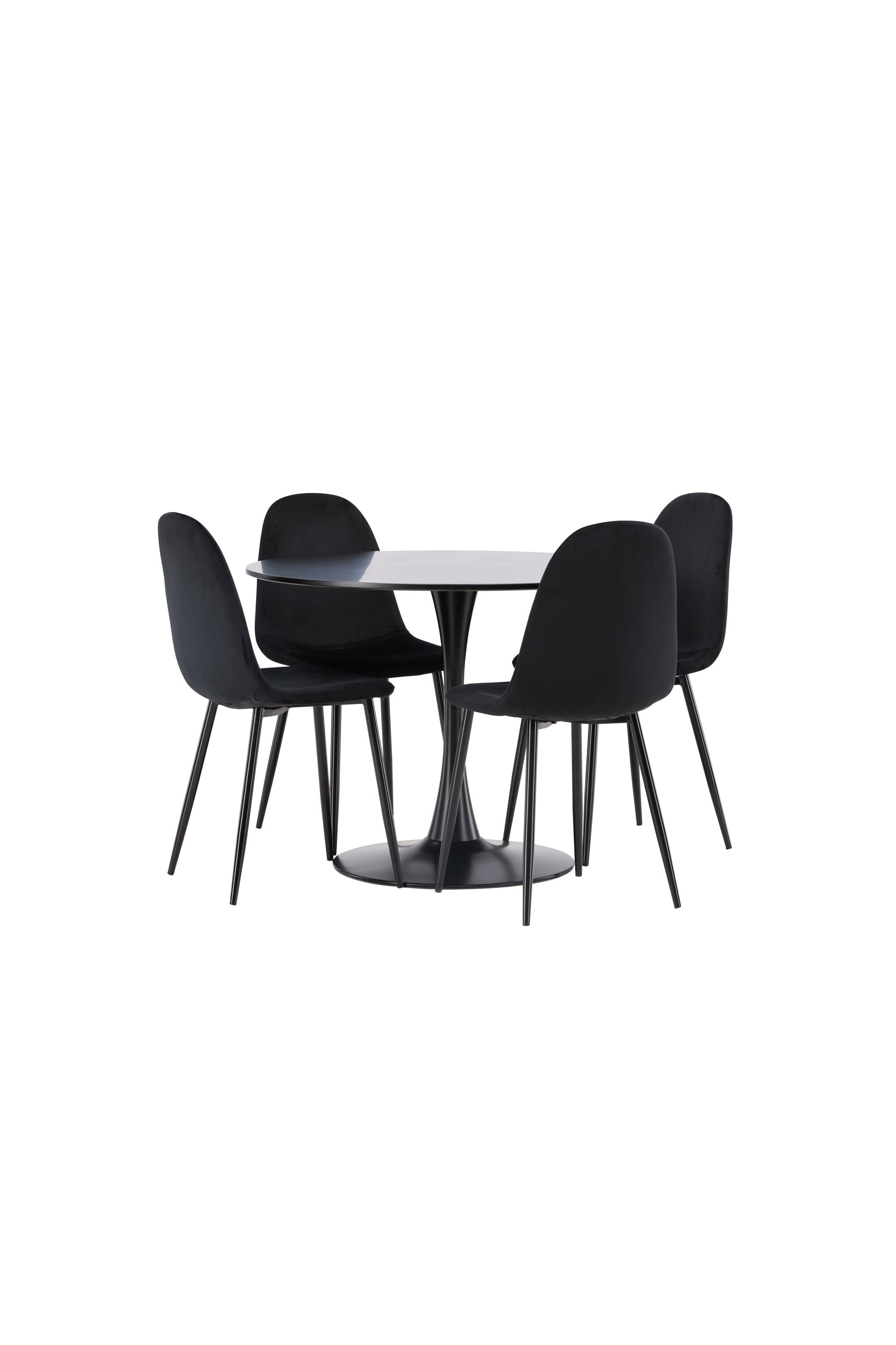 Glade Esszimmerset + Polar ⌀100cm/4St. in Schwarz präsentiert im Onlineshop von KAQTU Design AG. Esszimmerset ist von Venture Home