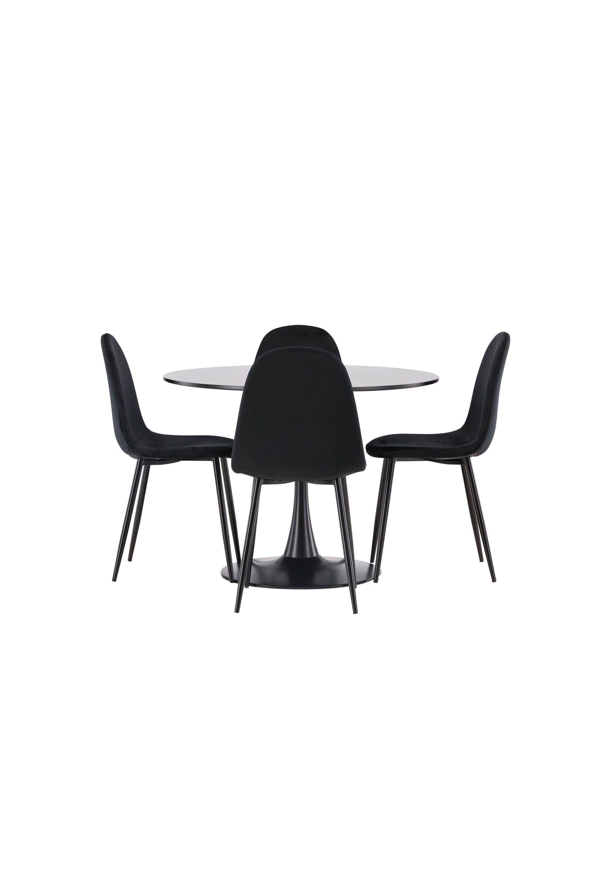 Glade Esszimmerset + Polar ⌀100cm/4St. in Schwarz präsentiert im Onlineshop von KAQTU Design AG. Esszimmerset ist von Venture Home