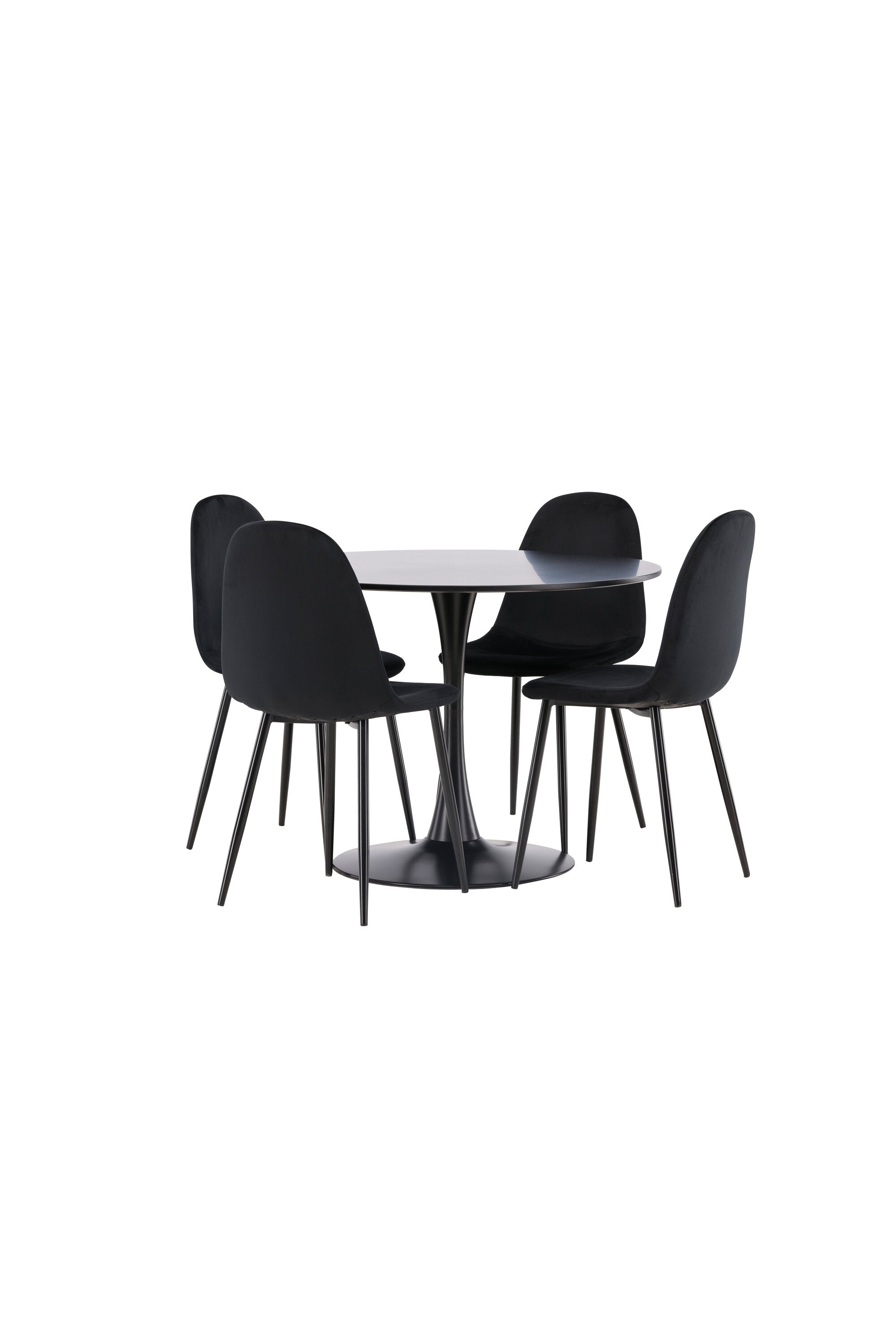 Glade Esszimmerset + Polar ⌀100cm/4St. in Schwarz präsentiert im Onlineshop von KAQTU Design AG. Esszimmerset ist von Venture Home