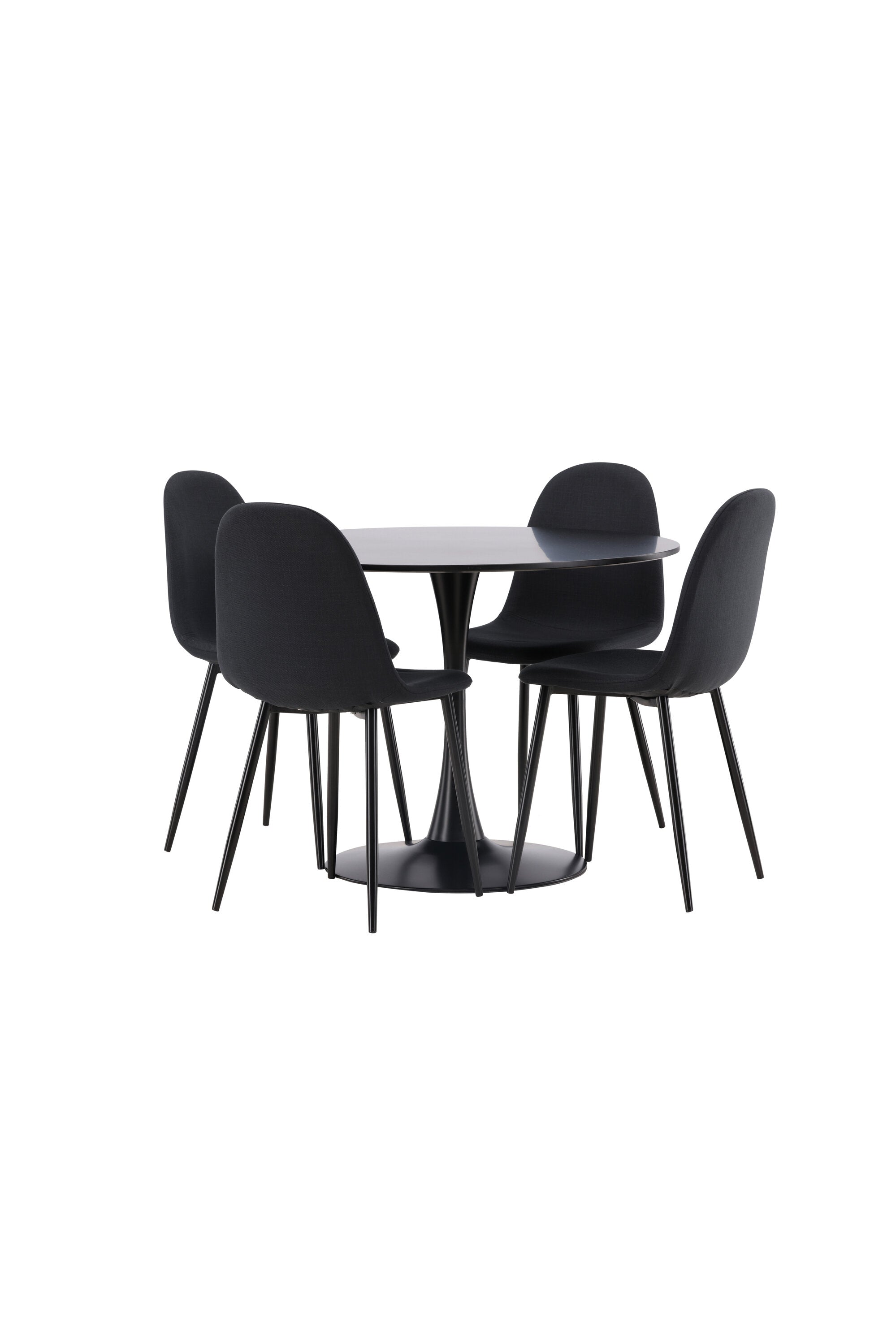 Glade Esszimmerset + Polar ⌀100cm/4St. in Schwarz präsentiert im Onlineshop von KAQTU Design AG. Esszimmerset ist von Venture Home