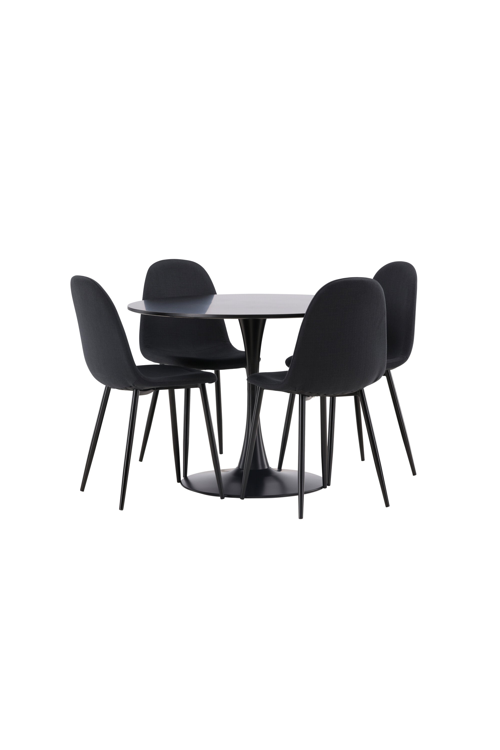 Glade Esszimmerset + Polar ⌀100cm/4St. in Schwarz präsentiert im Onlineshop von KAQTU Design AG. Esszimmerset ist von Venture Home