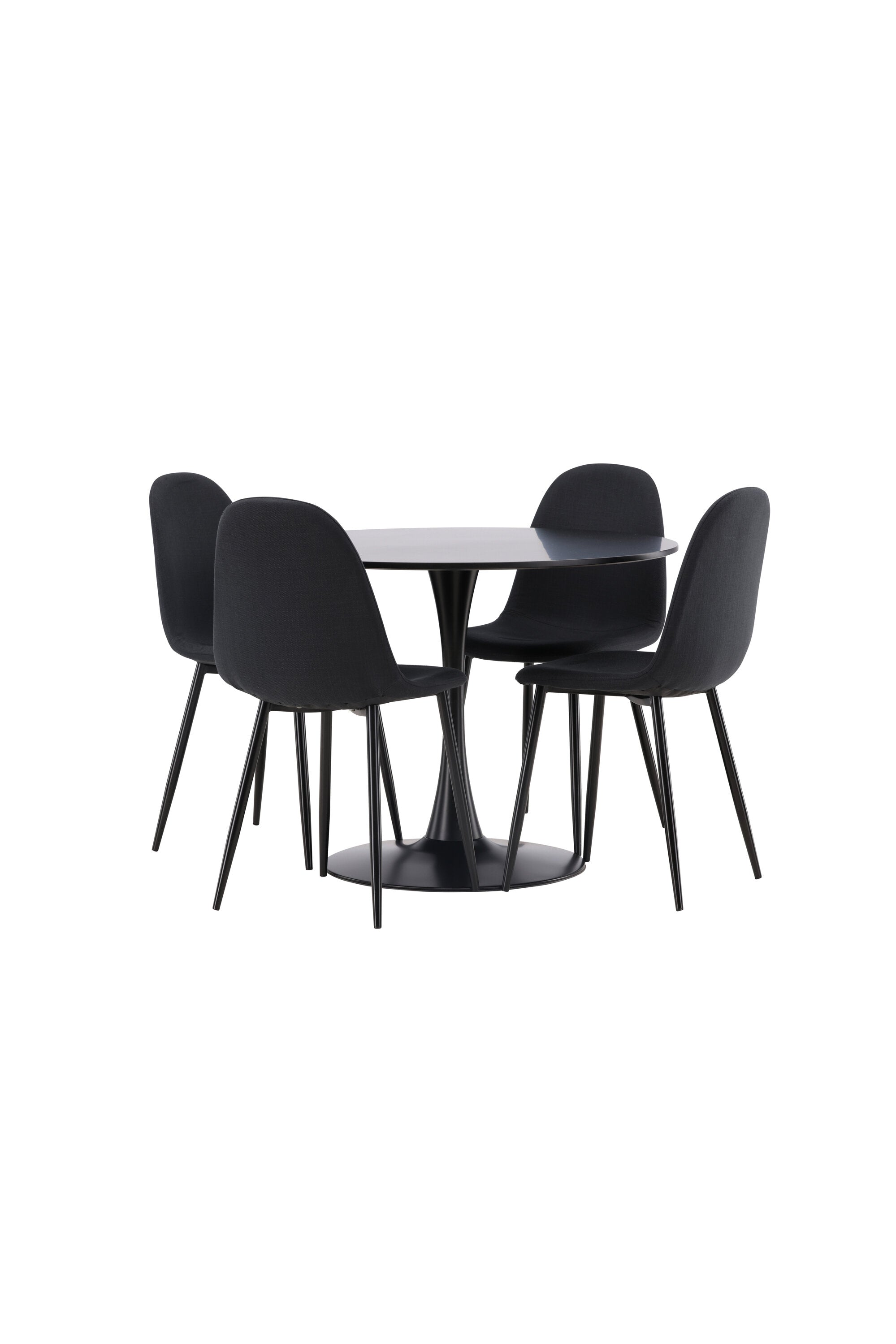 Glade Esszimmerset + Polar ⌀100cm/4St. in Schwarz präsentiert im Onlineshop von KAQTU Design AG. Esszimmerset ist von Venture Home