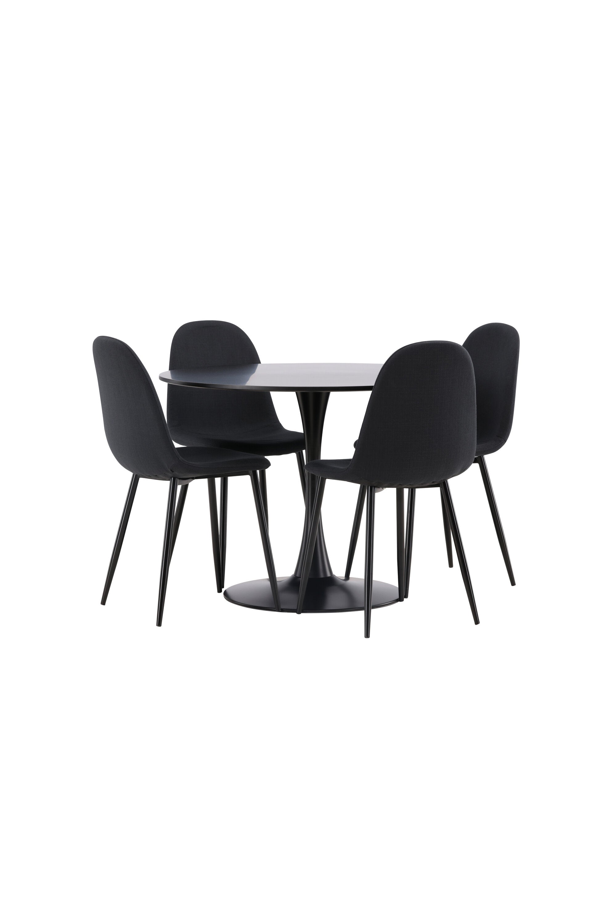 Glade Esszimmerset + Polar ⌀100cm/4St. in Schwarz präsentiert im Onlineshop von KAQTU Design AG. Esszimmerset ist von Venture Home