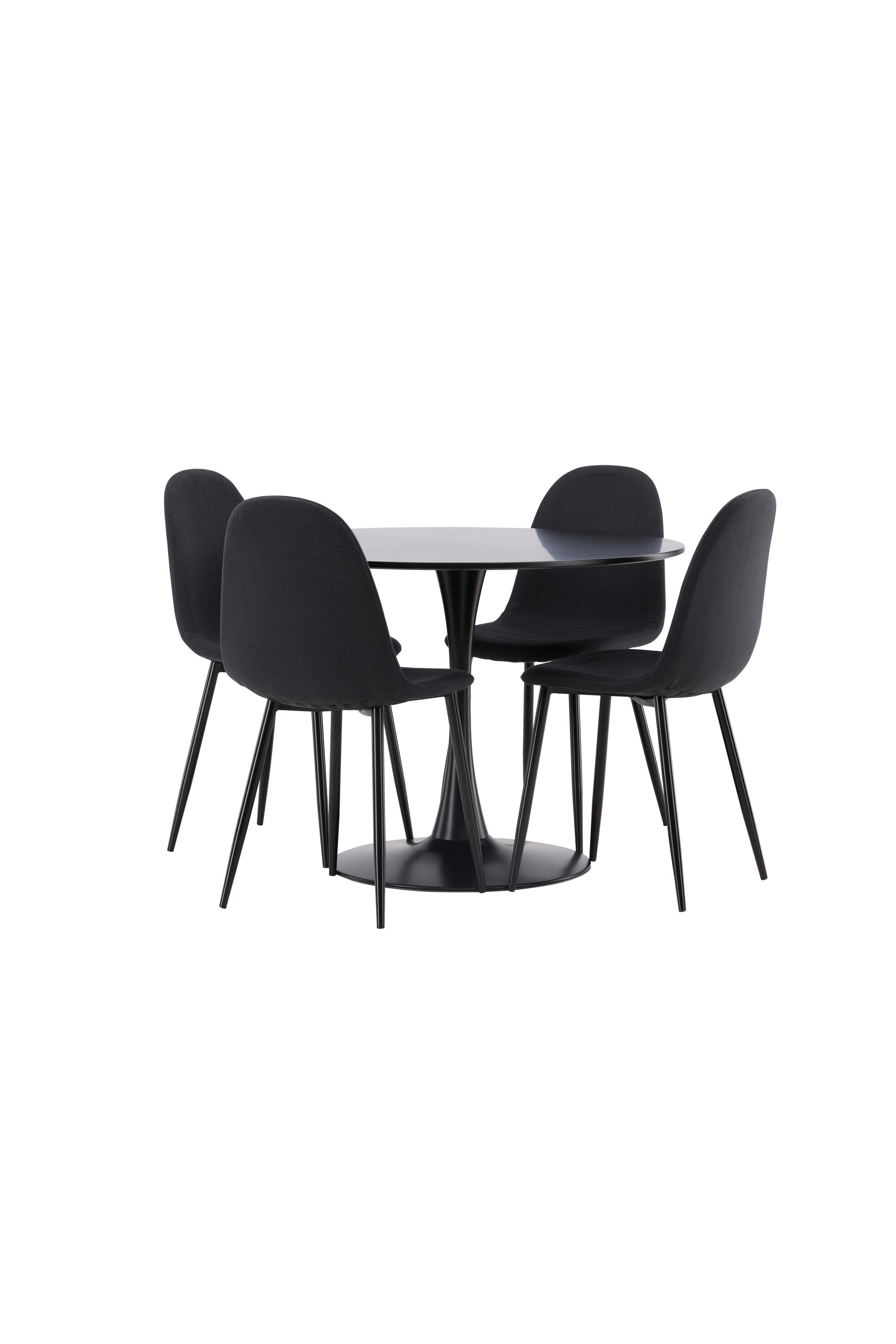 Glade Esszimmerset + Polar ⌀100cm/4St. in Schwarz präsentiert im Onlineshop von KAQTU Design AG. Esszimmerset ist von Venture Home