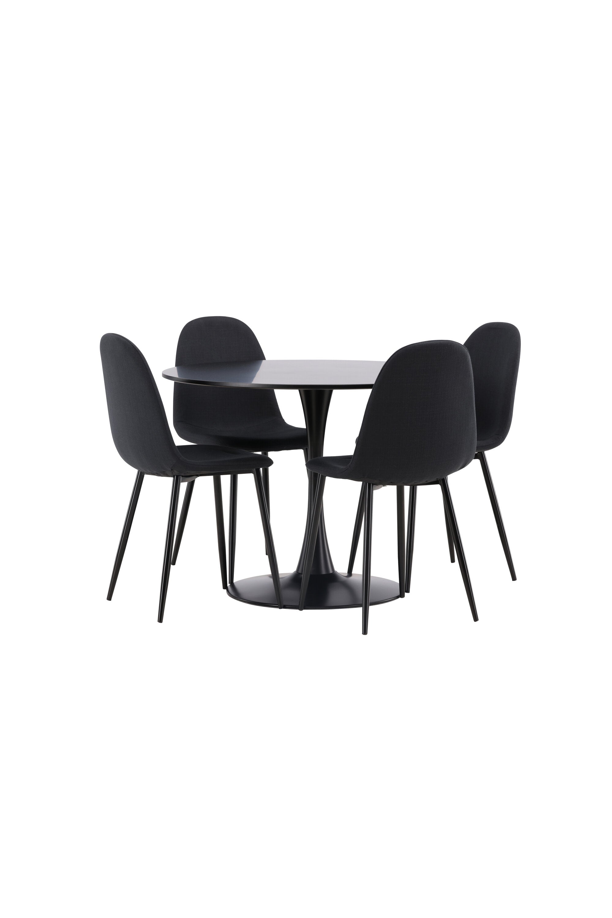 Glade Esszimmerset + Polar ⌀100cm/4St. in Schwarz präsentiert im Onlineshop von KAQTU Design AG. Esszimmerset ist von Venture Home