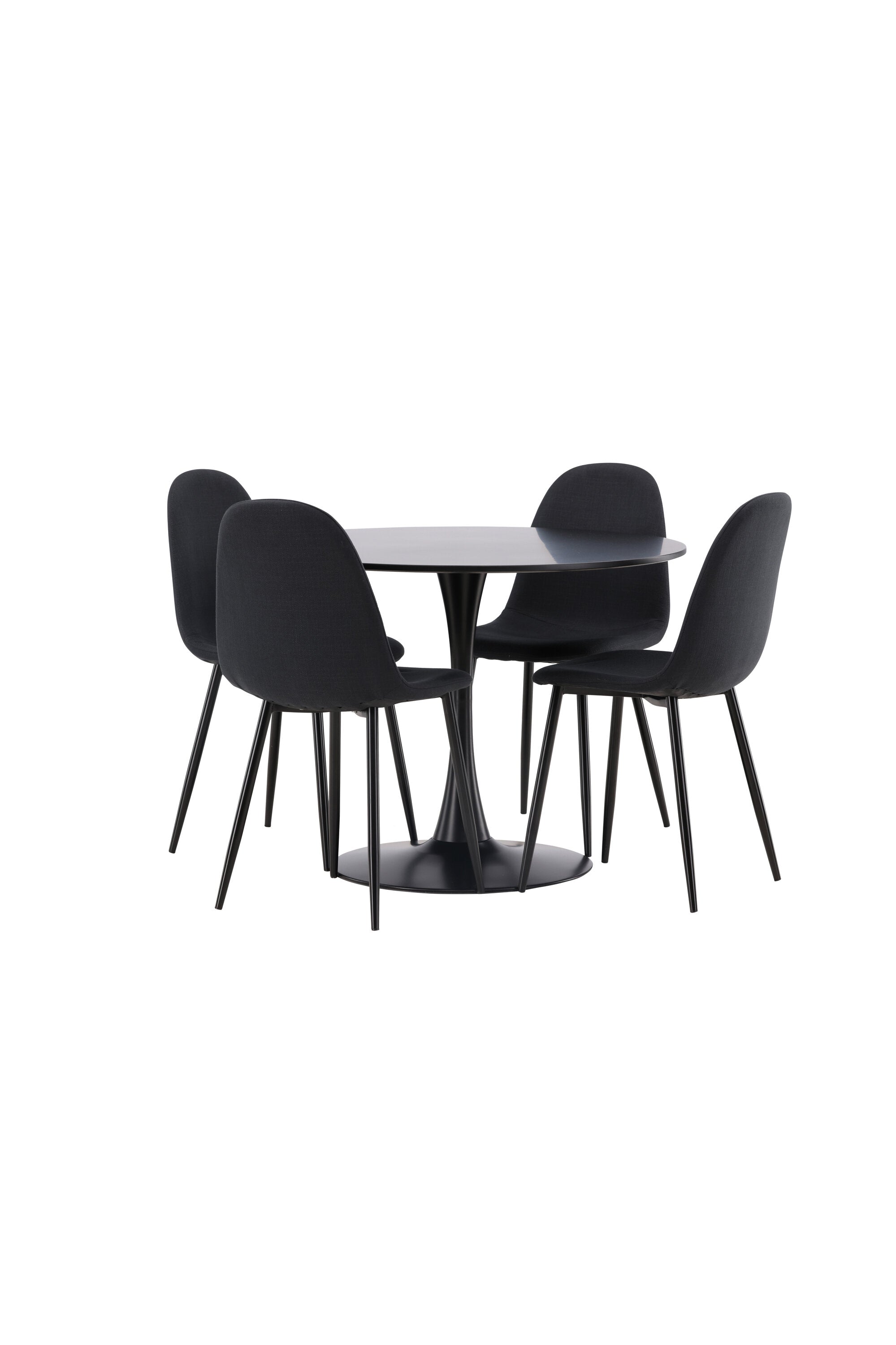 Glade Esszimmerset + Polar ⌀100cm/4St. in Schwarz präsentiert im Onlineshop von KAQTU Design AG. Esszimmerset ist von Venture Home