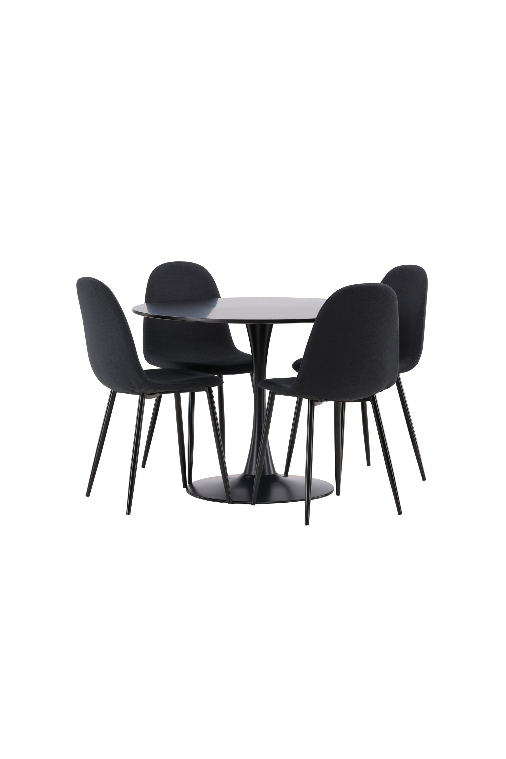 Glade Esszimmerset + Polar ⌀100cm/4St. in Schwarz präsentiert im Onlineshop von KAQTU Design AG. Esszimmerset ist von Venture Home