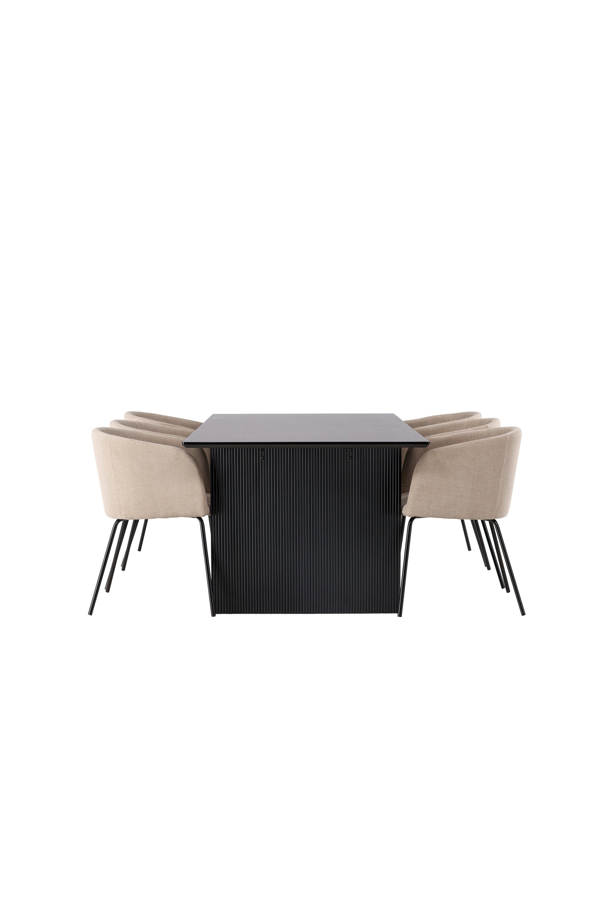 Vail Esszimmerset + Berit 200cm/6St. in Beige, Schwarz präsentiert im Onlineshop von KAQTU Design AG. Esszimmerset ist von Venture Home