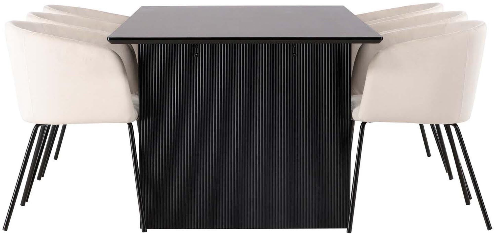 Erleben Sie das Vail Esszimmerset + Berit 200cm/6St. von Venture Home – eine harmonische Kombination aus nordischer Eleganz und Funktionalität für Ihr Zuhause.