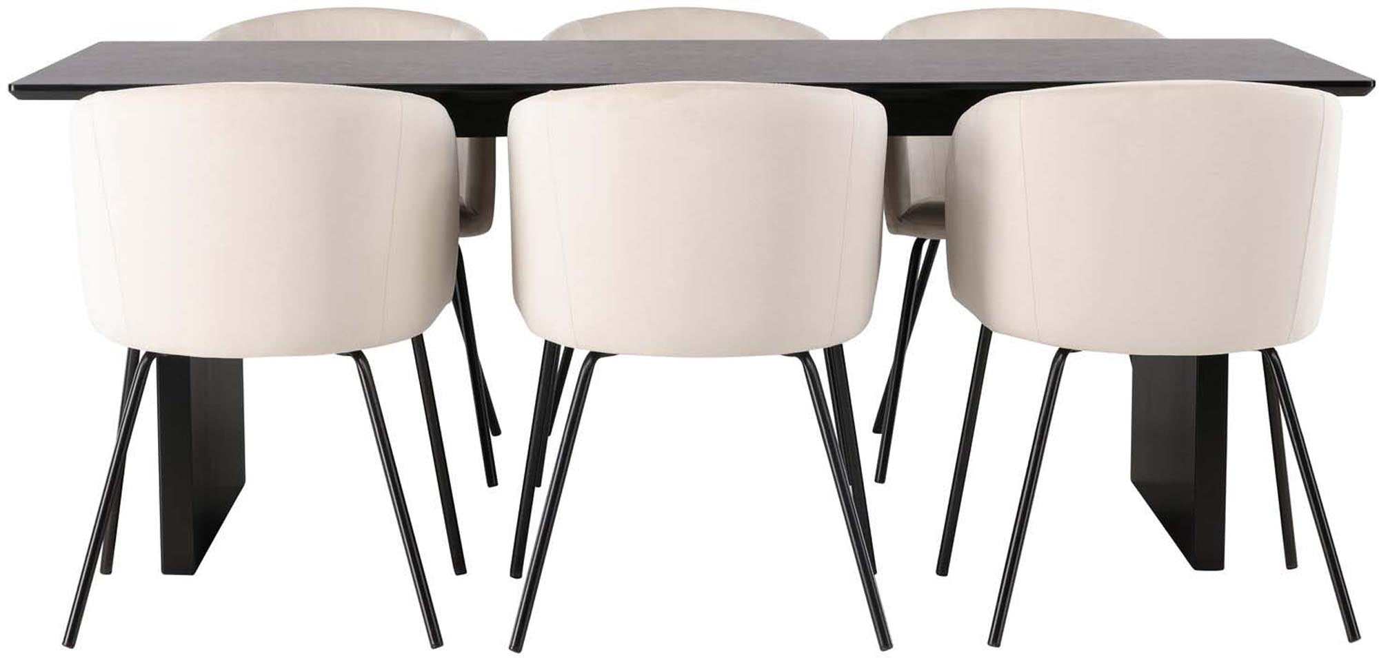 Vail Esszimmerset + Berit 200cm/6St.: Elegante Essgruppe für stilvolle Momente. Hochwertige Materialien und modernes Design für Ihr Zuhause.