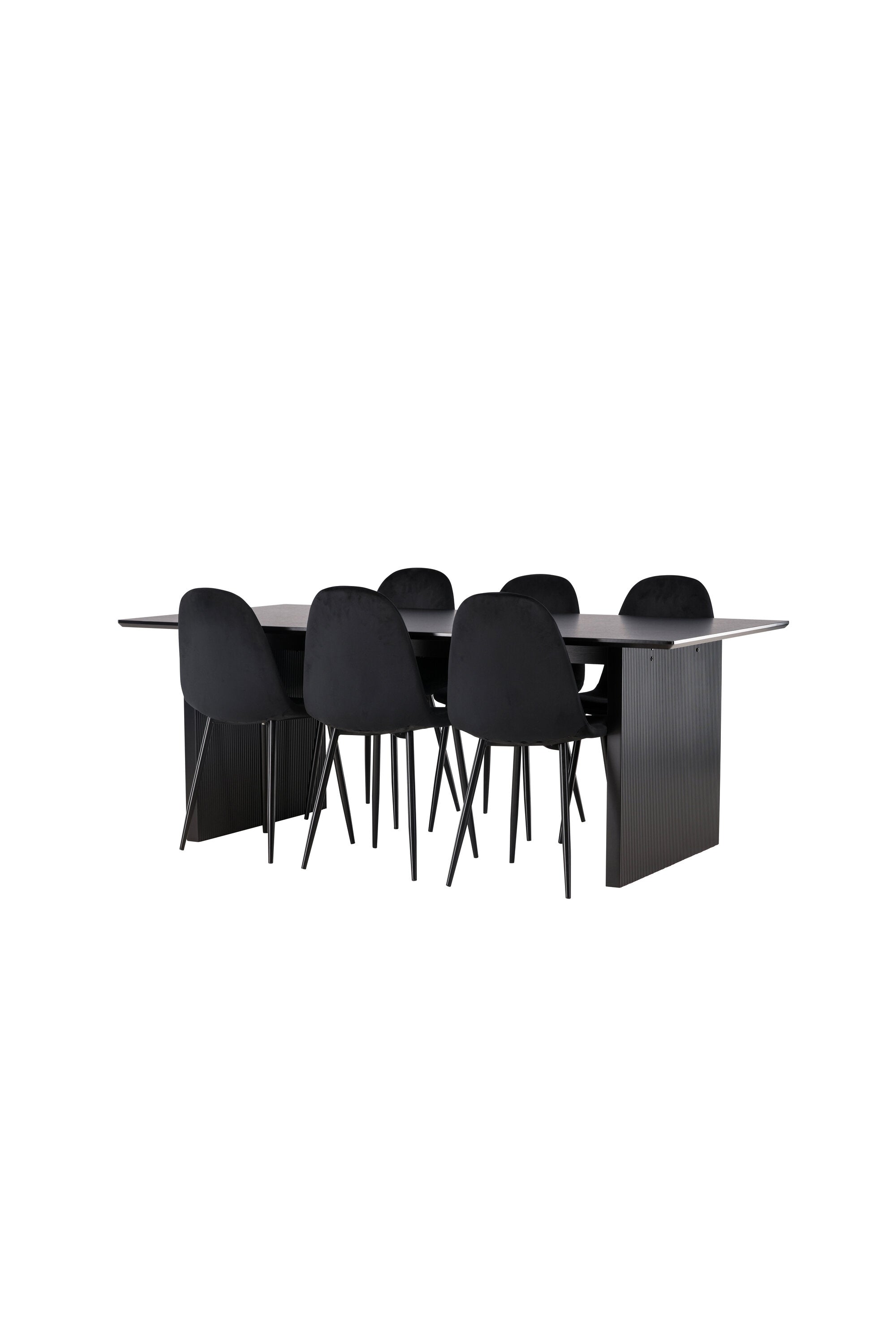 Vail Esszimmerset + Polar 200cm/6St. in Schwarz präsentiert im Onlineshop von KAQTU Design AG. Esszimmerset ist von Venture Home