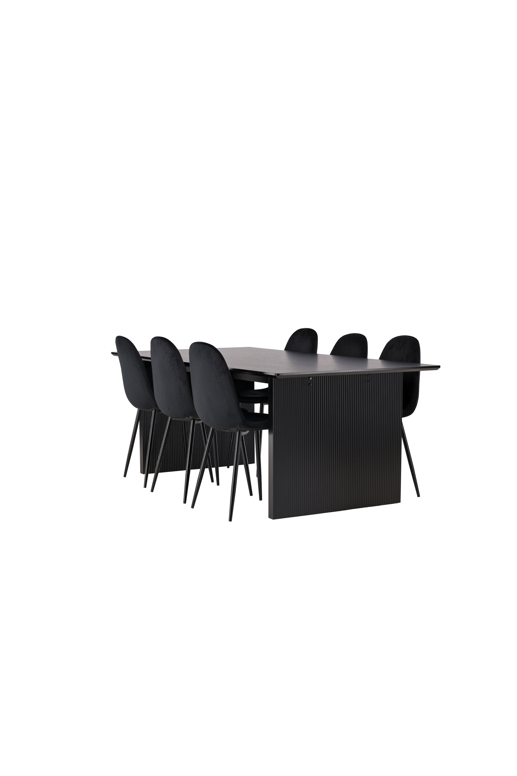 Vail Esszimmerset + Polar 200cm/6St. in Schwarz präsentiert im Onlineshop von KAQTU Design AG. Esszimmerset ist von Venture Home