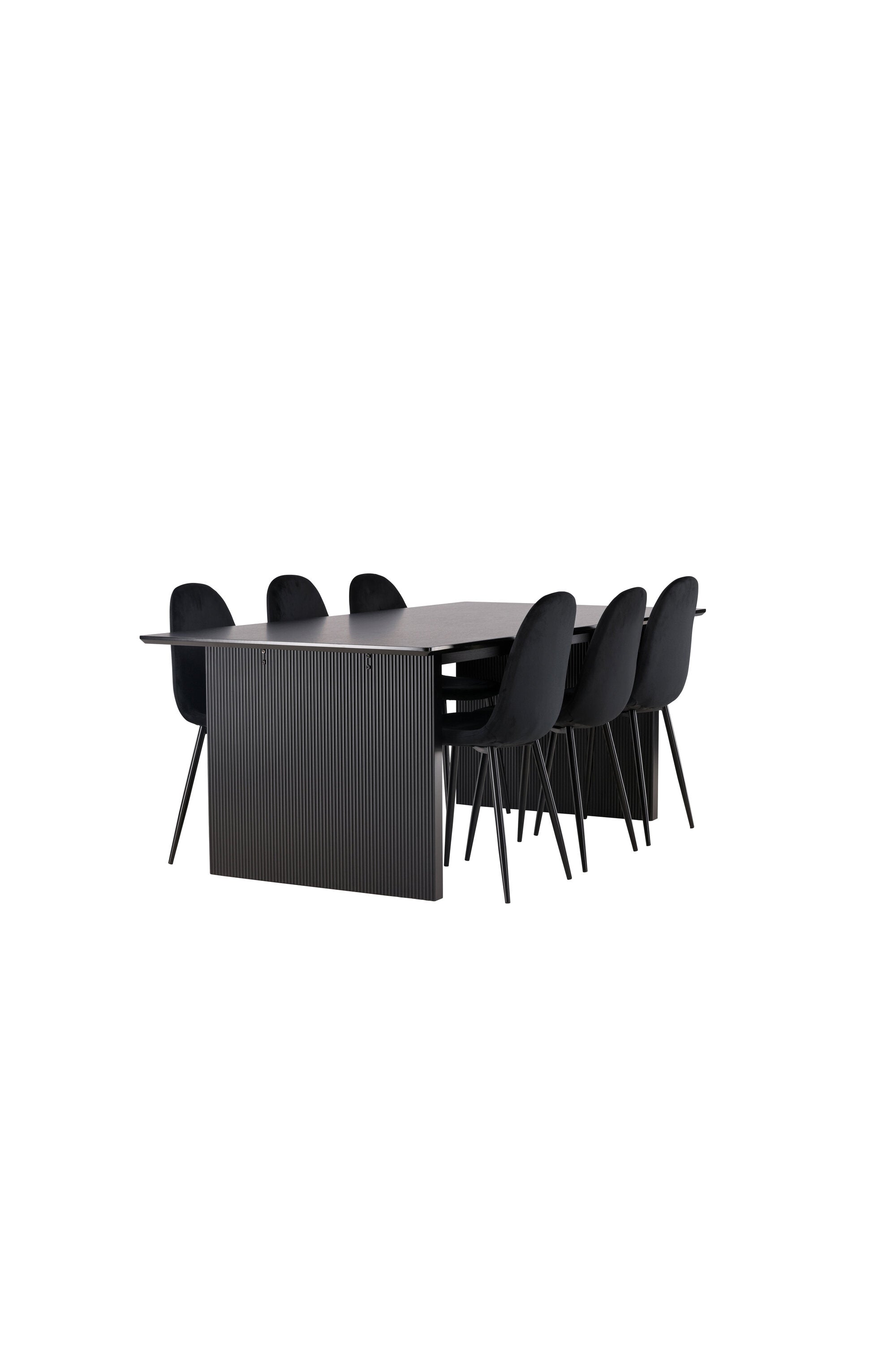 Vail Esszimmerset + Polar 200cm/6St. in Schwarz präsentiert im Onlineshop von KAQTU Design AG. Esszimmerset ist von Venture Home