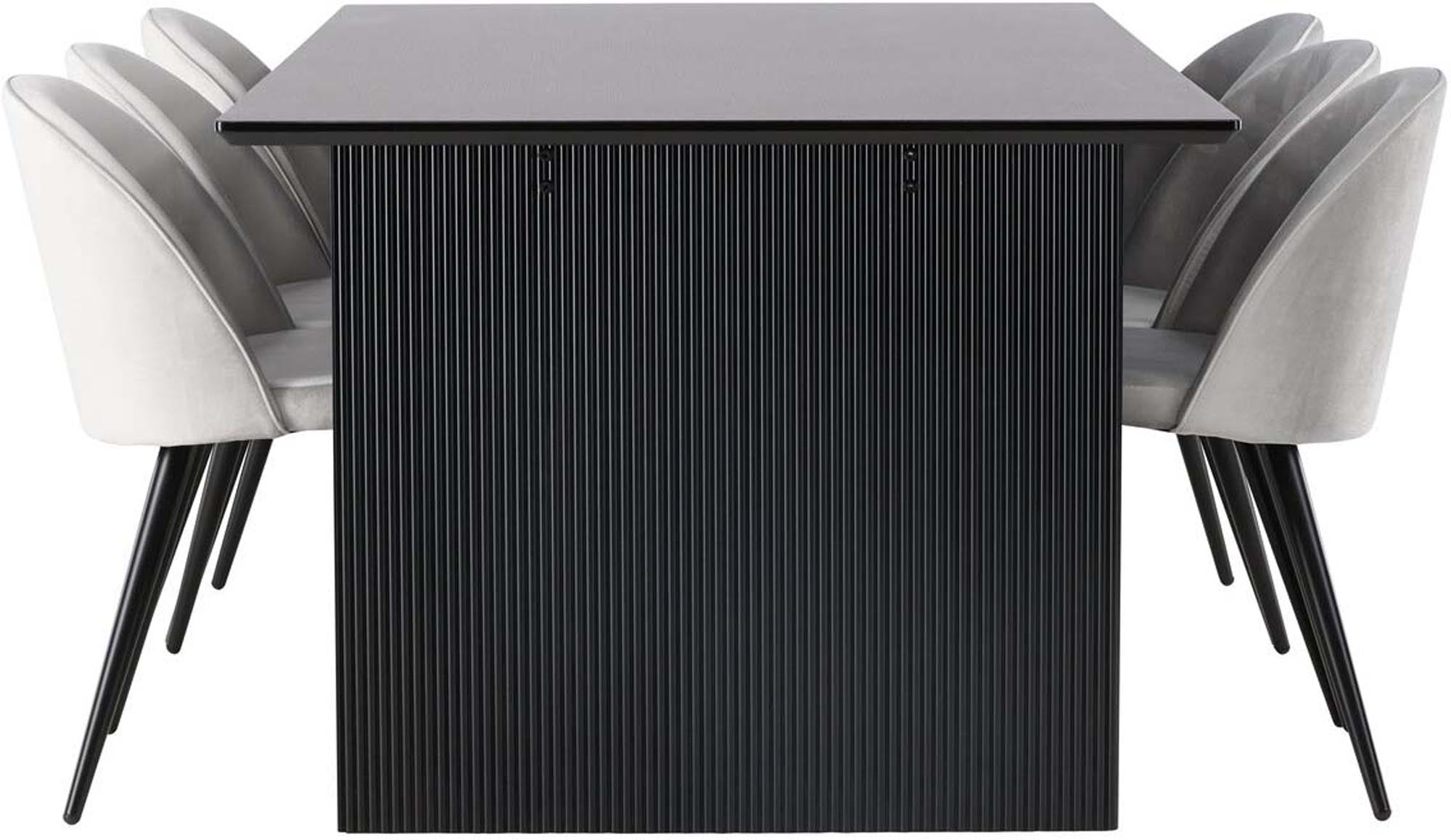 Entdecken Sie das Vail Esszimmerset + Velvet 200cm/6St. von Venture Home: stilvoll, komfortabel und perfekt für gesellige Runden. Hochwertige Materialien und modernes Design.