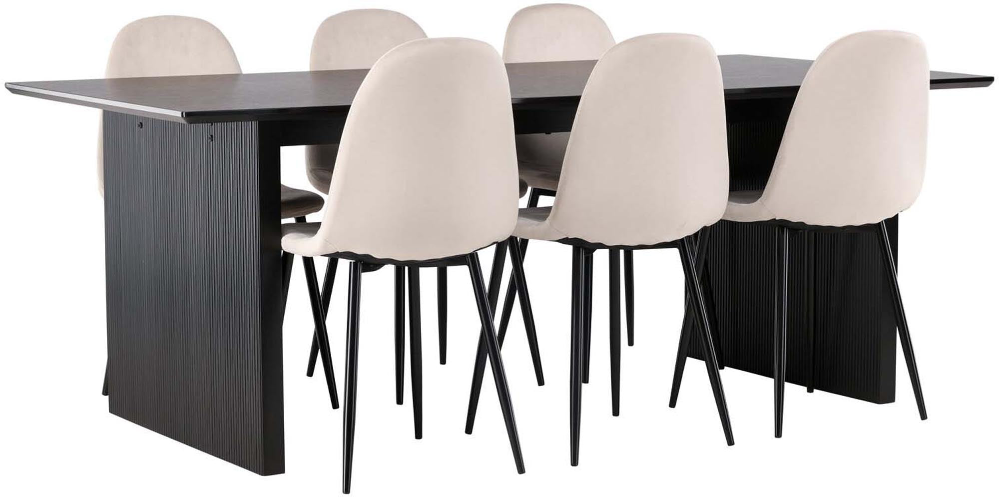 Elegantes Vail Esszimmerset 200cm mit 6 Stühlen von Venture Home.