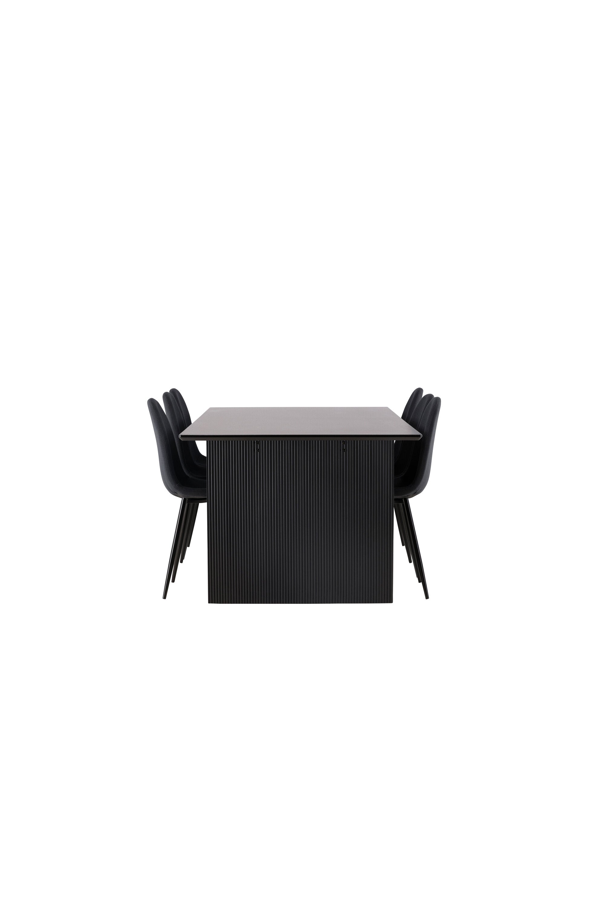 Vail Esszimmerset + Polar 200cm/6St. in Schwarz präsentiert im Onlineshop von KAQTU Design AG. Esszimmerset ist von Venture Home