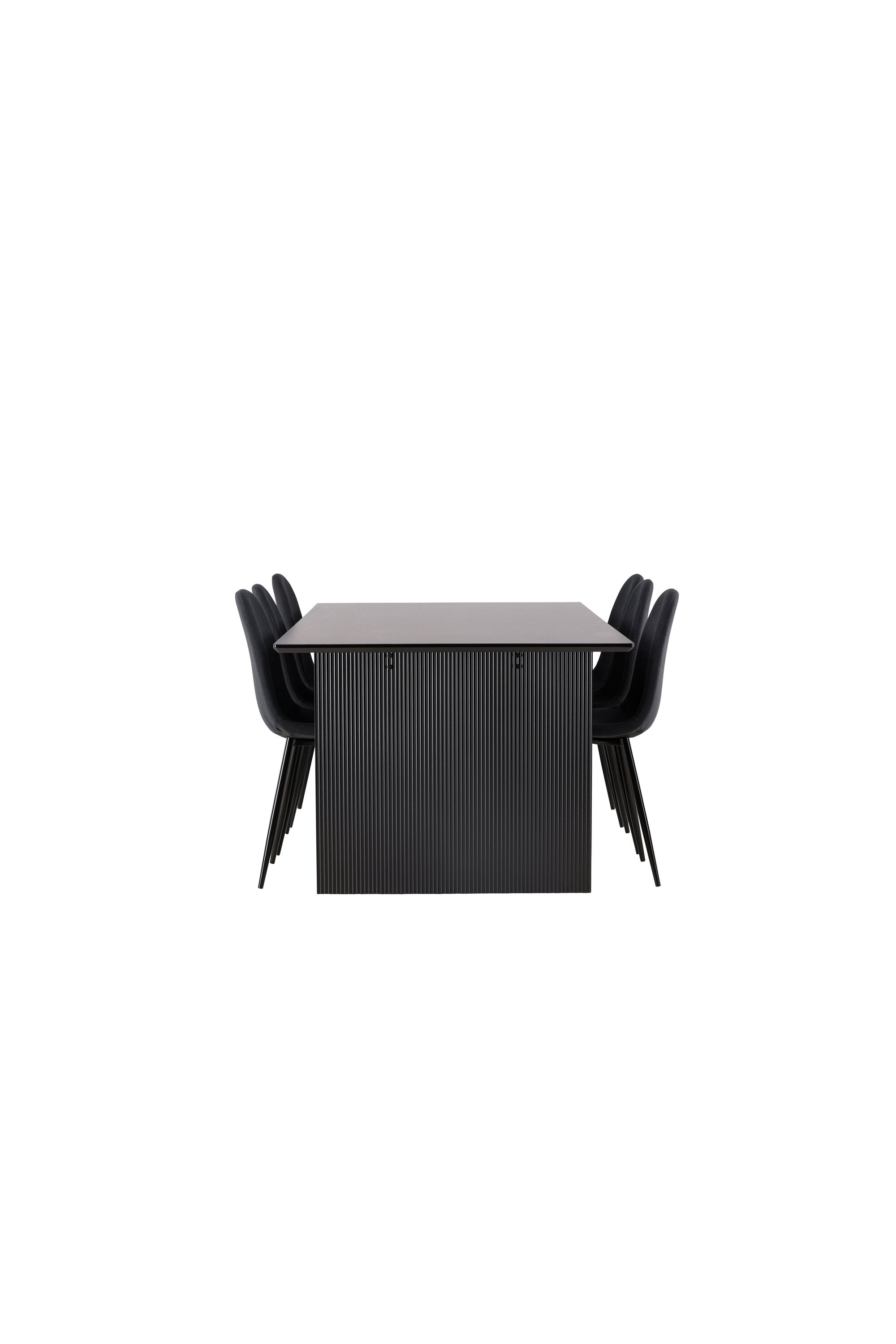 Vail Esszimmerset + Polar 200cm/6St. in Schwarz präsentiert im Onlineshop von KAQTU Design AG. Esszimmerset ist von Venture Home