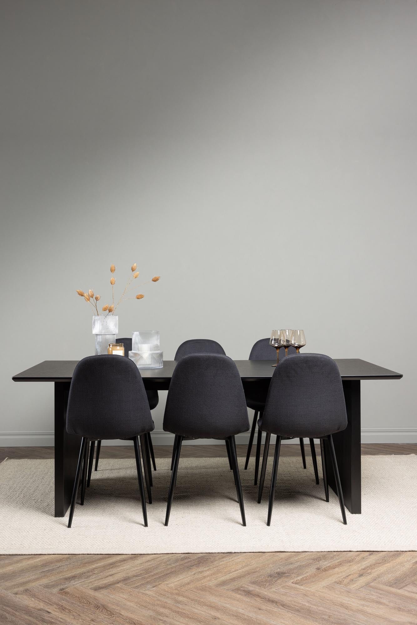 Elegantes Vail Esszimmerset 200cm mit 6 Stühlen von Venture Home.